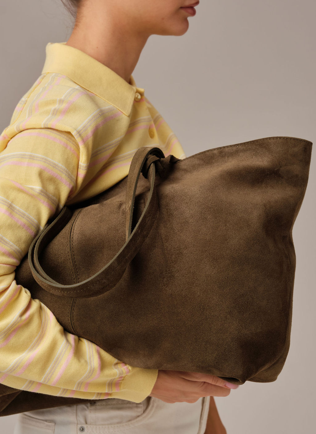 Замшевая сумка шоппер Texas DBR 31390 тундра фото 3