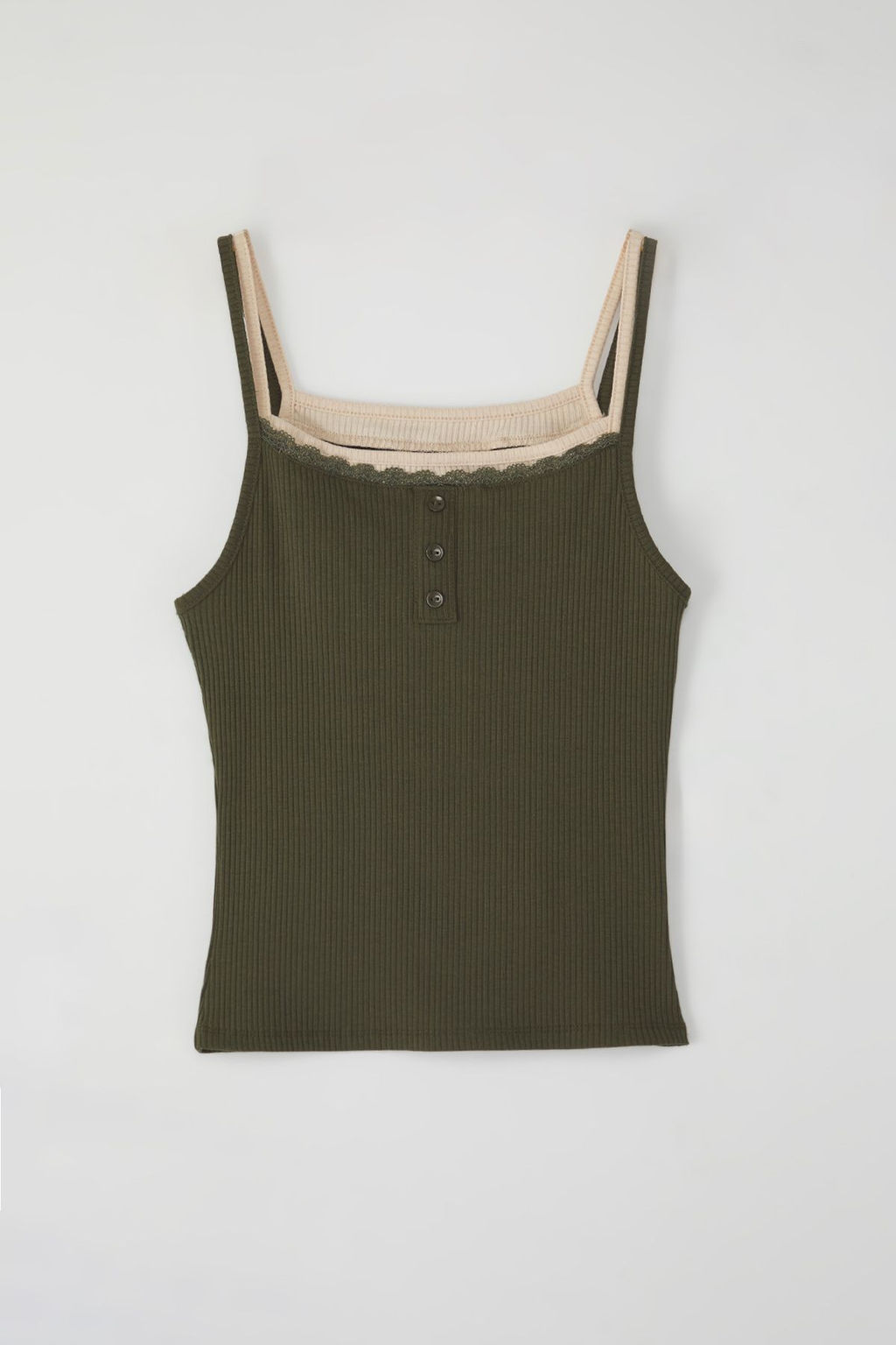 TRENDYOLMILLA Lacivert Cift Katl? Dantel Detayl? Fitilli Fitted/Vucuda Oturan Orme Atlet TWOSS25AL00035 фото 5