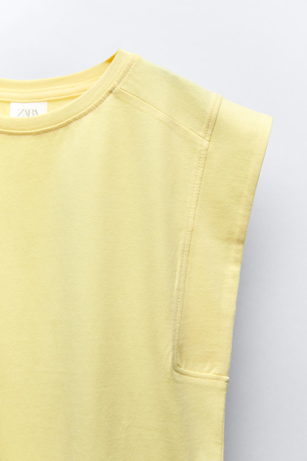 PLAIN T-SHIRT WITH TAB - Zara фото 12