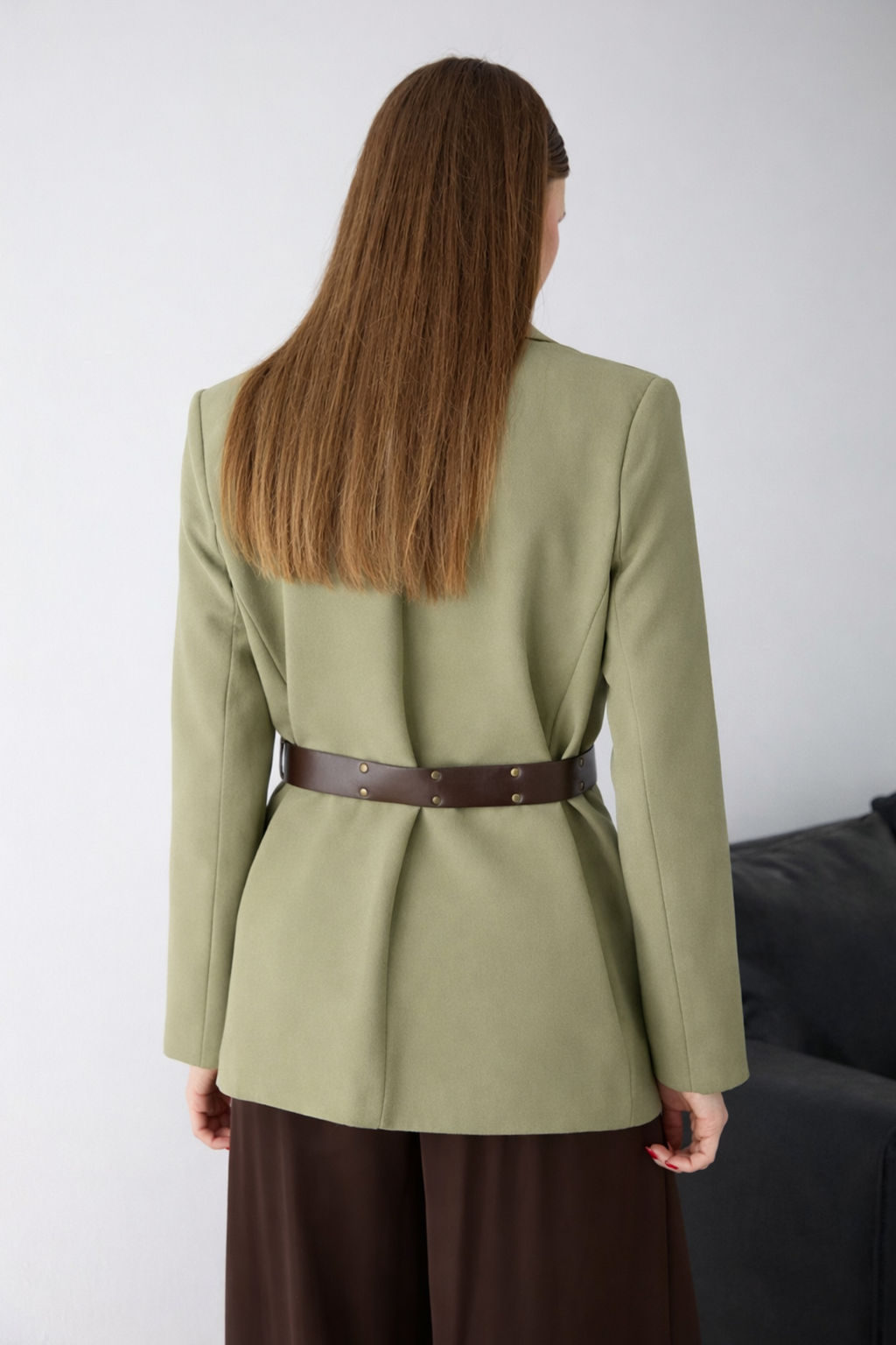 Tas Kendinden Kemerli Blazer Ceket TWOSS26BC00040 - Trendyolmilla фото 12