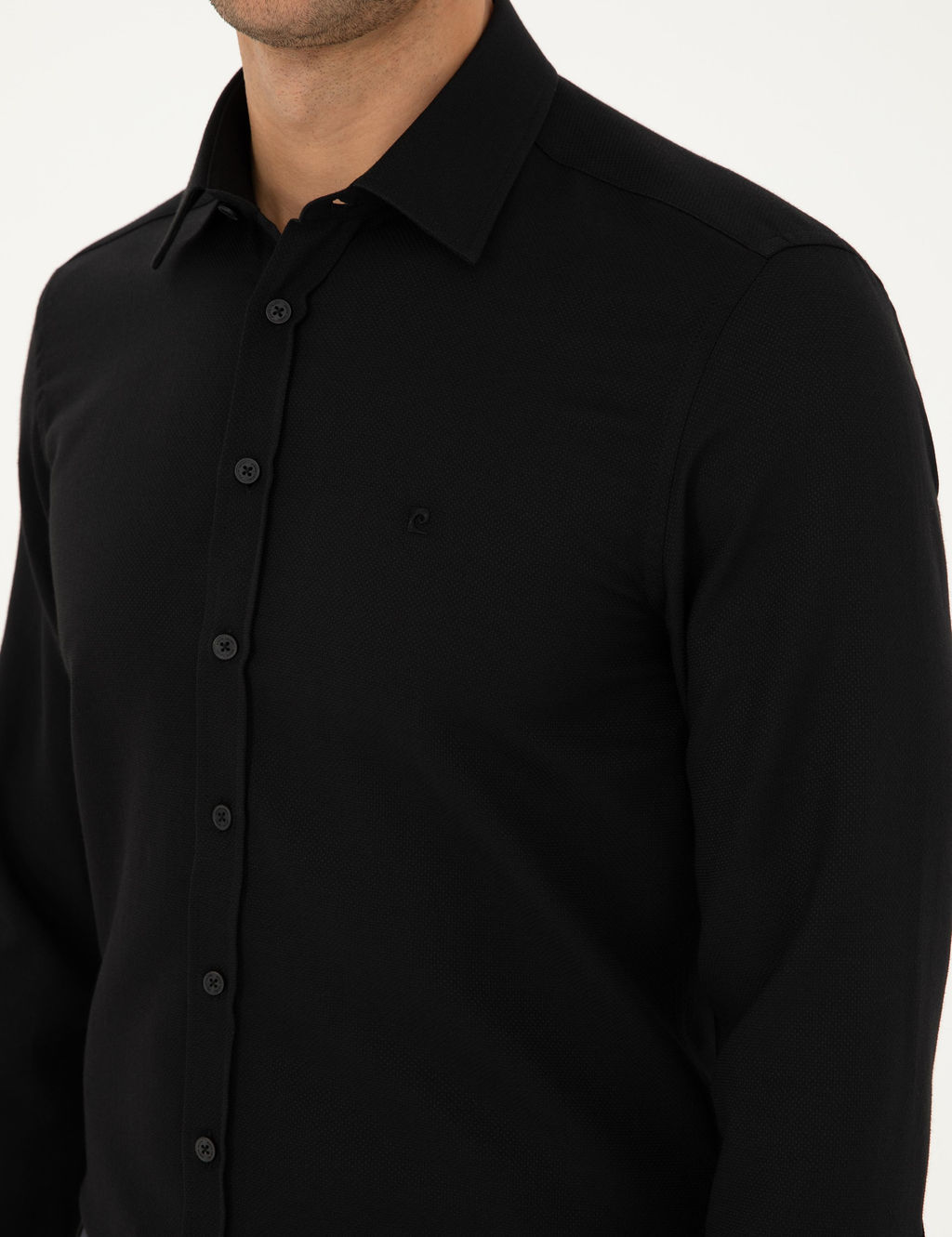 Siyah Slim Fit Arm_rl_ Uzun Kollu G_mlek - Pierre cardin фото 7