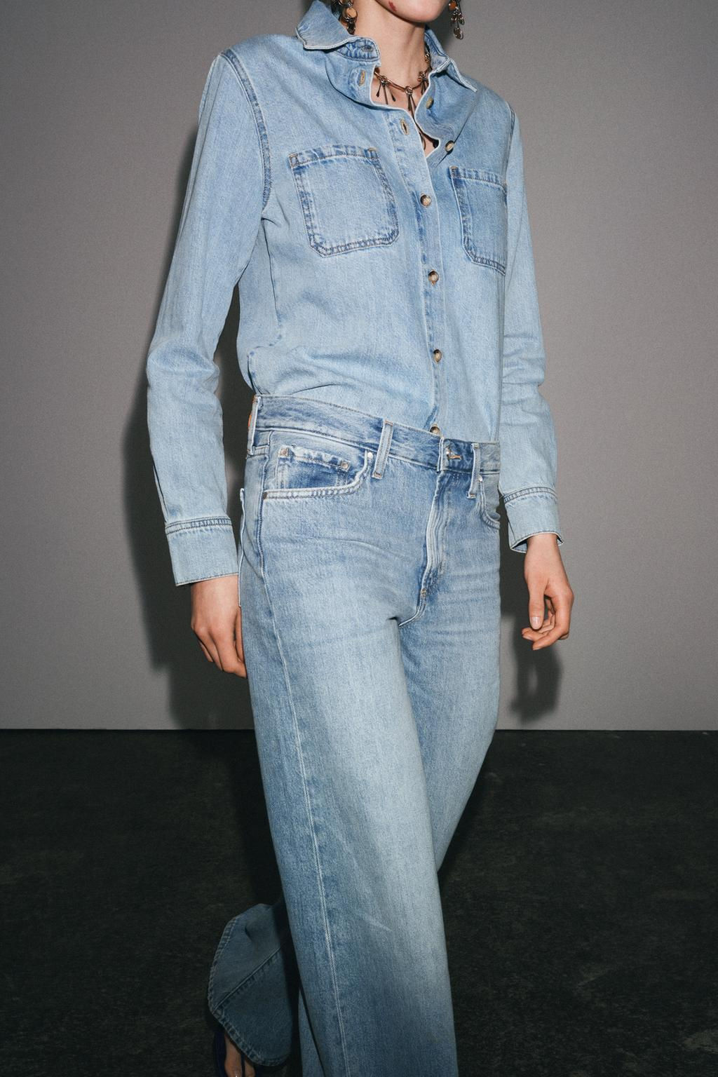 ZW COLLECTION WIDE-LEG LOW-RISE JEANS - Zara фото 24