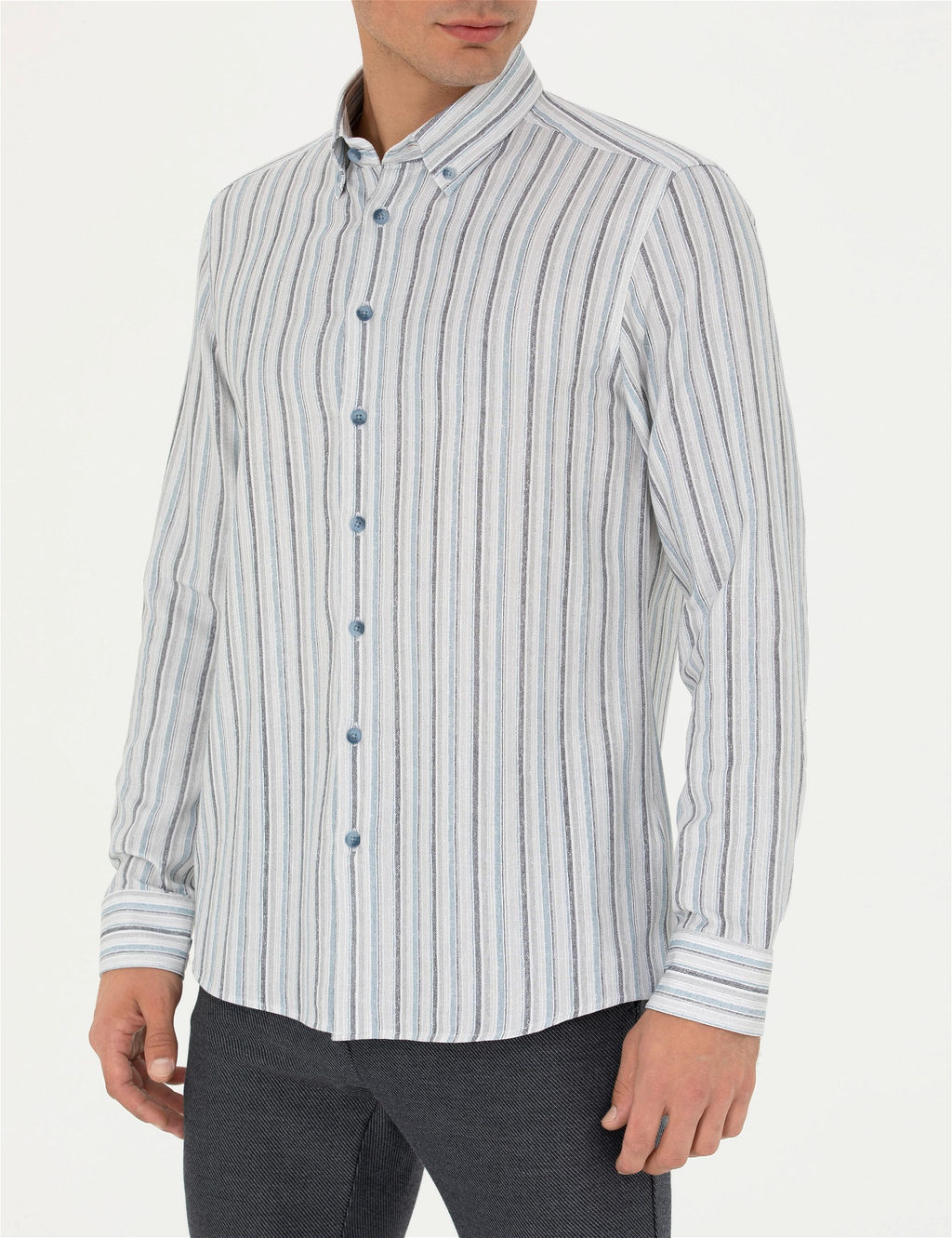 Mavi Slim Fit Uzun Kollu G_mlek - Pierre cardin фото 6