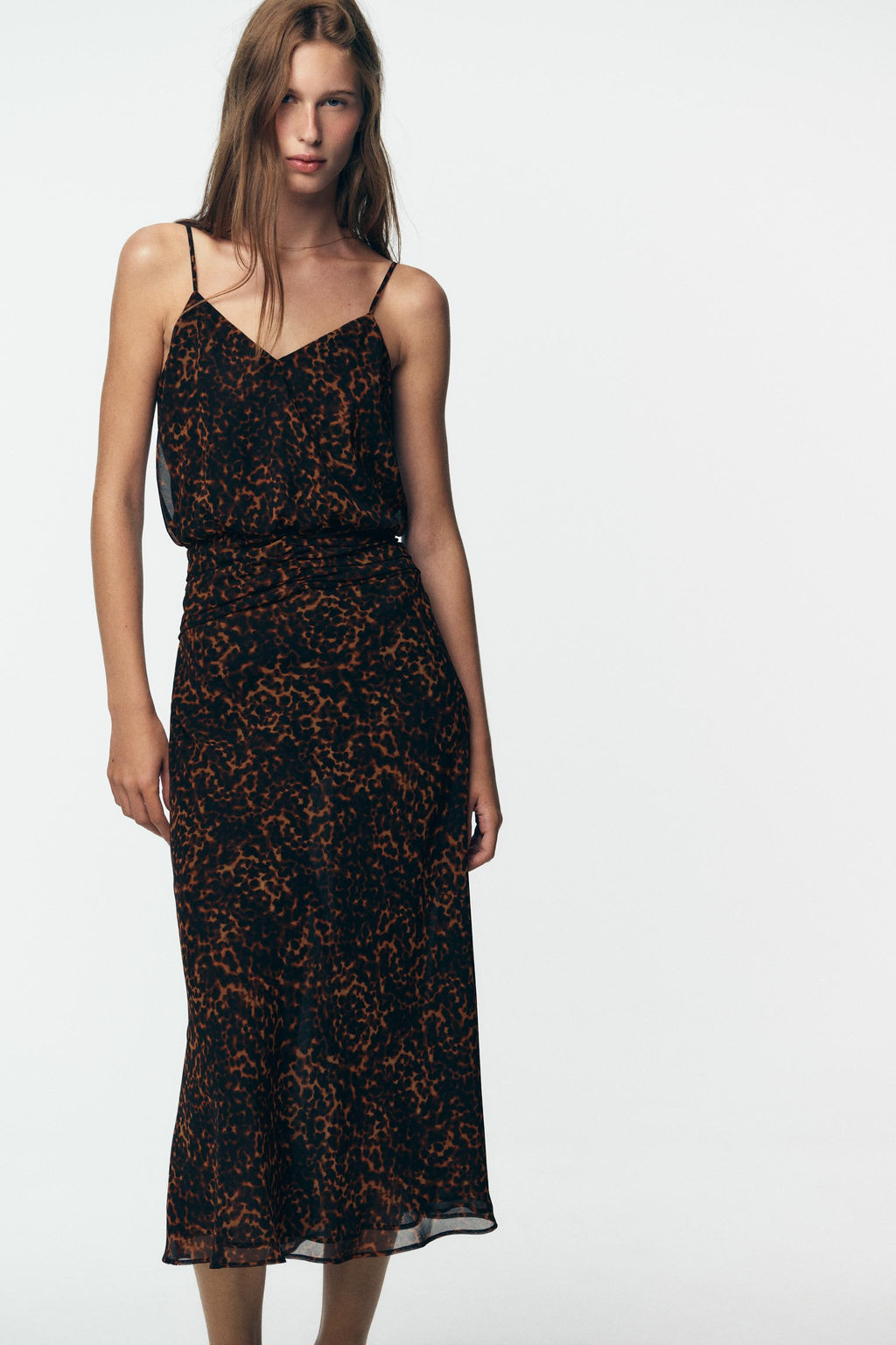 ANIMAL PRINT MIDI DRESS - Zara фото 9