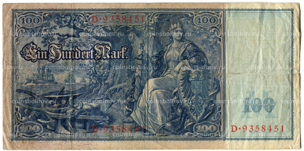 Банкнота 100 марок 1910 года Германия
