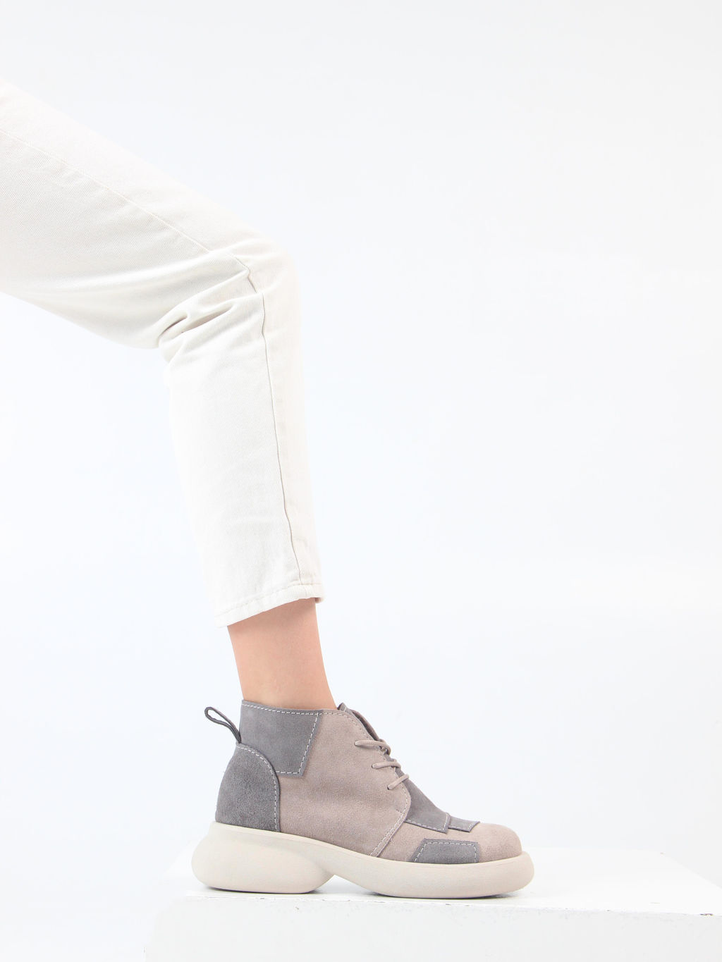 Ботинки EDART 305.927 be. ваниль серый замша/байка - Ed'art фото 14