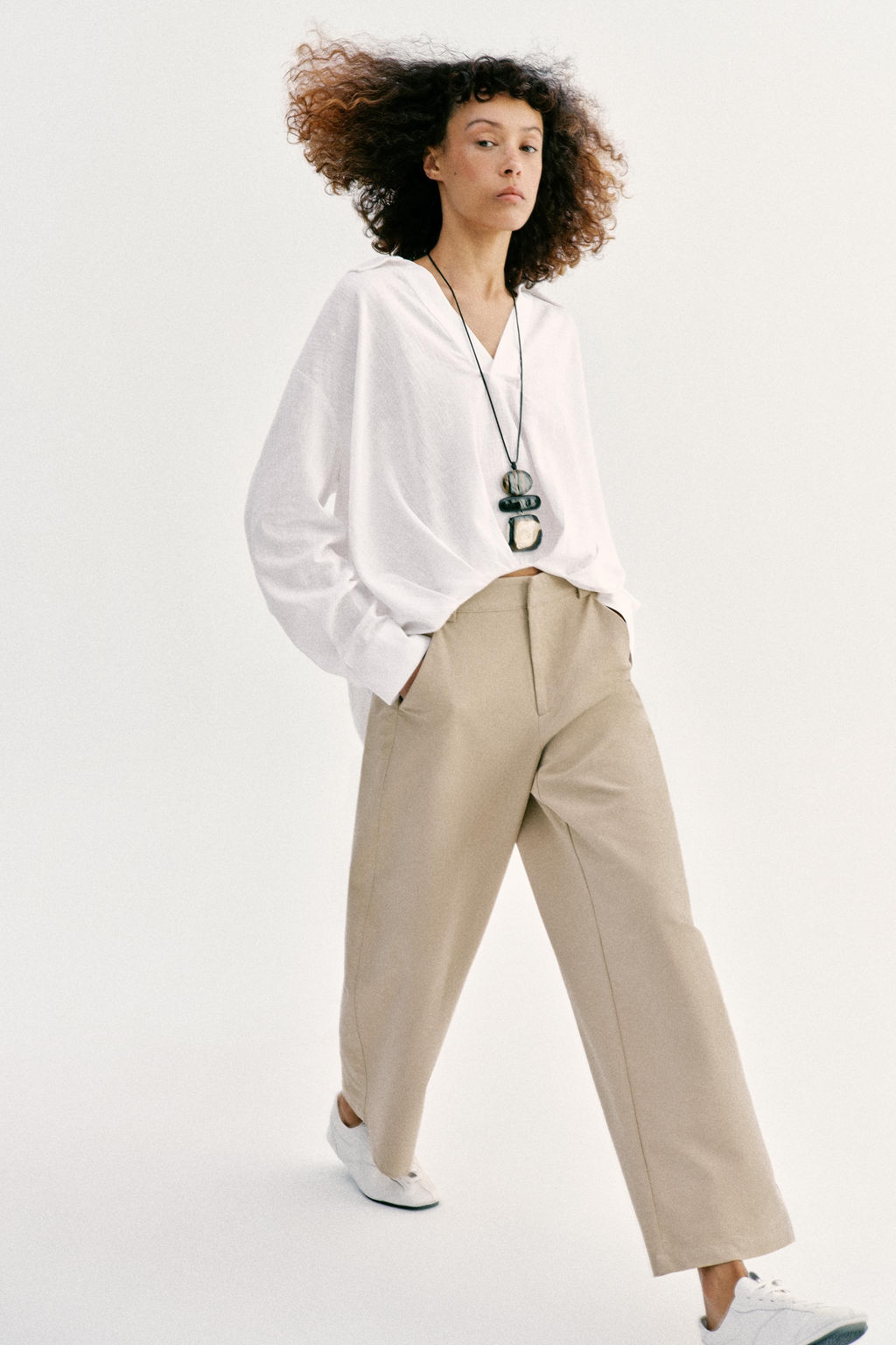 PANTAL?N BARREL / Tostado - Zara фото 7