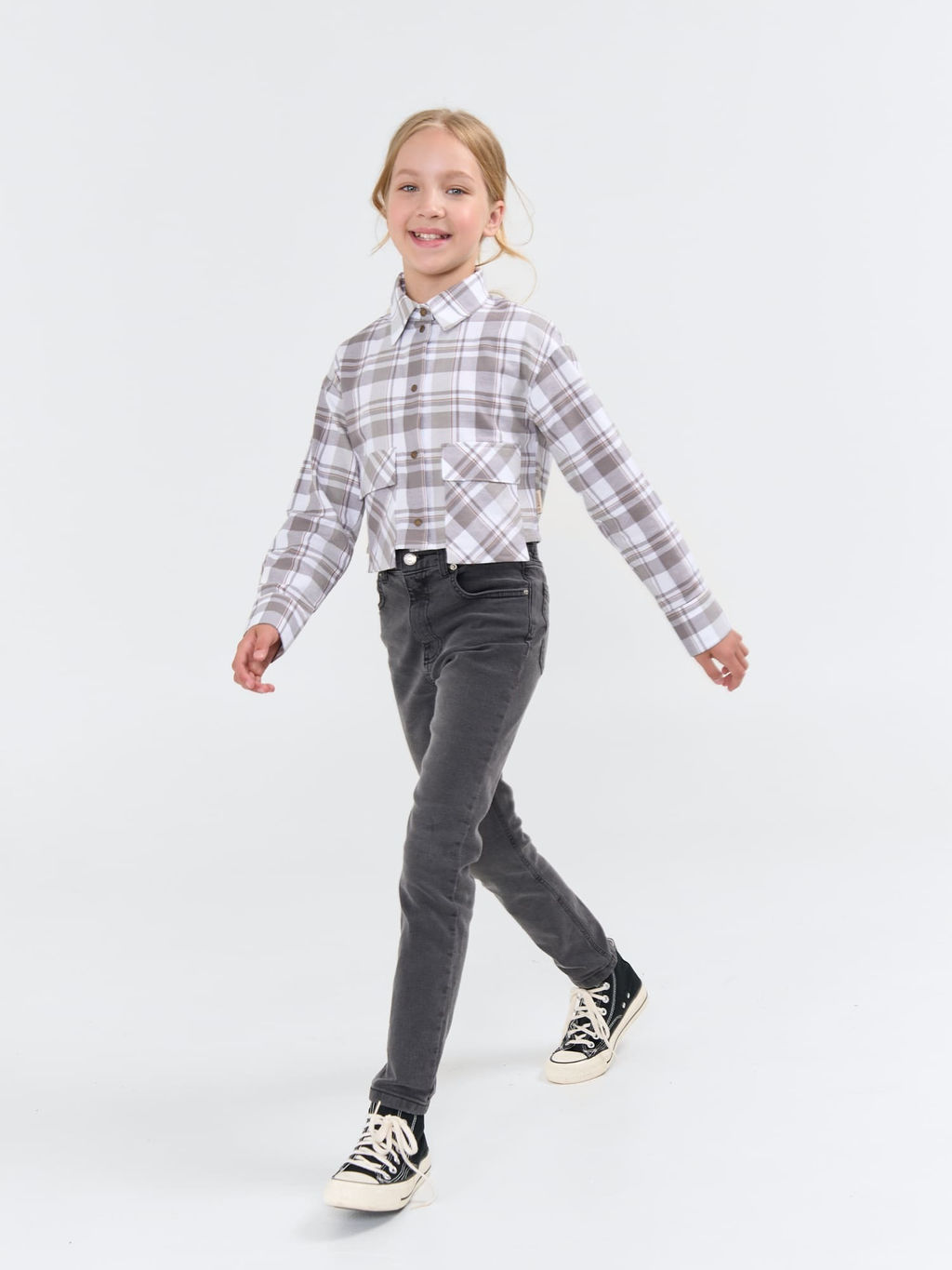 Рубашка фланелевая укороченная Дымка 7+ - Bungly фото 4