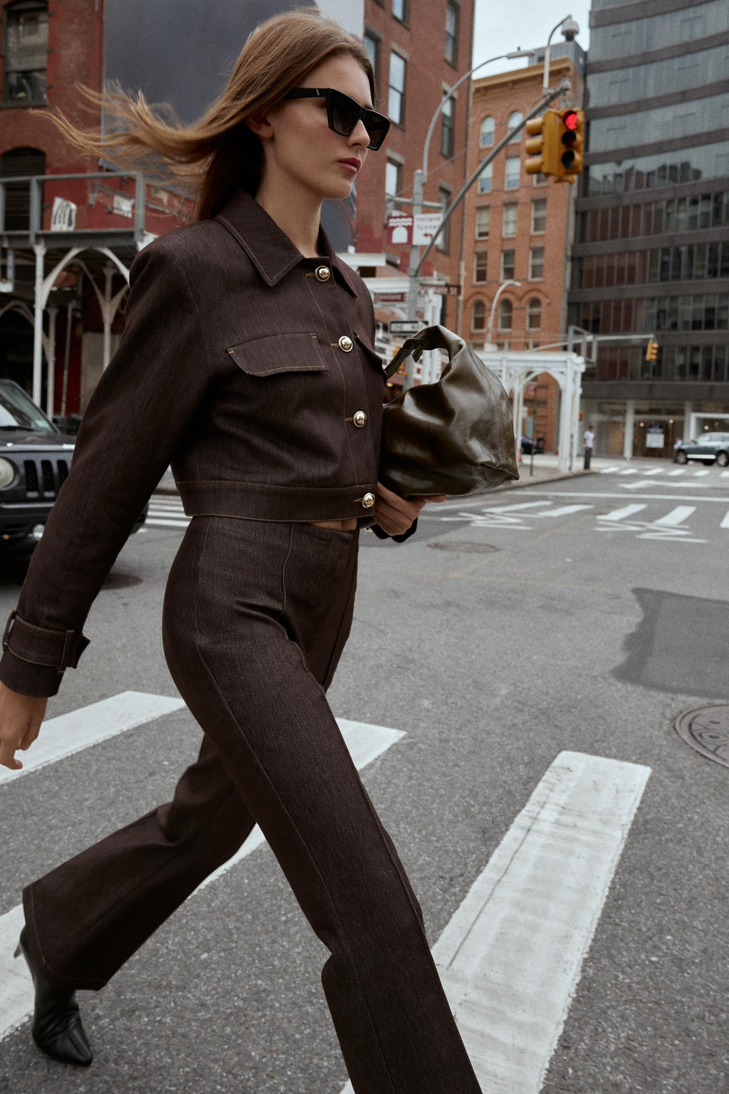 CONTRAST STITCHING SHORT JACKET - Zara фото 4
