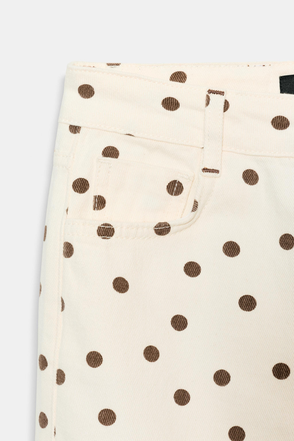 JEANS Z1975 MINI FLARE TIRO MEDIO LUNARES / Blanco roto - Zara фото 11