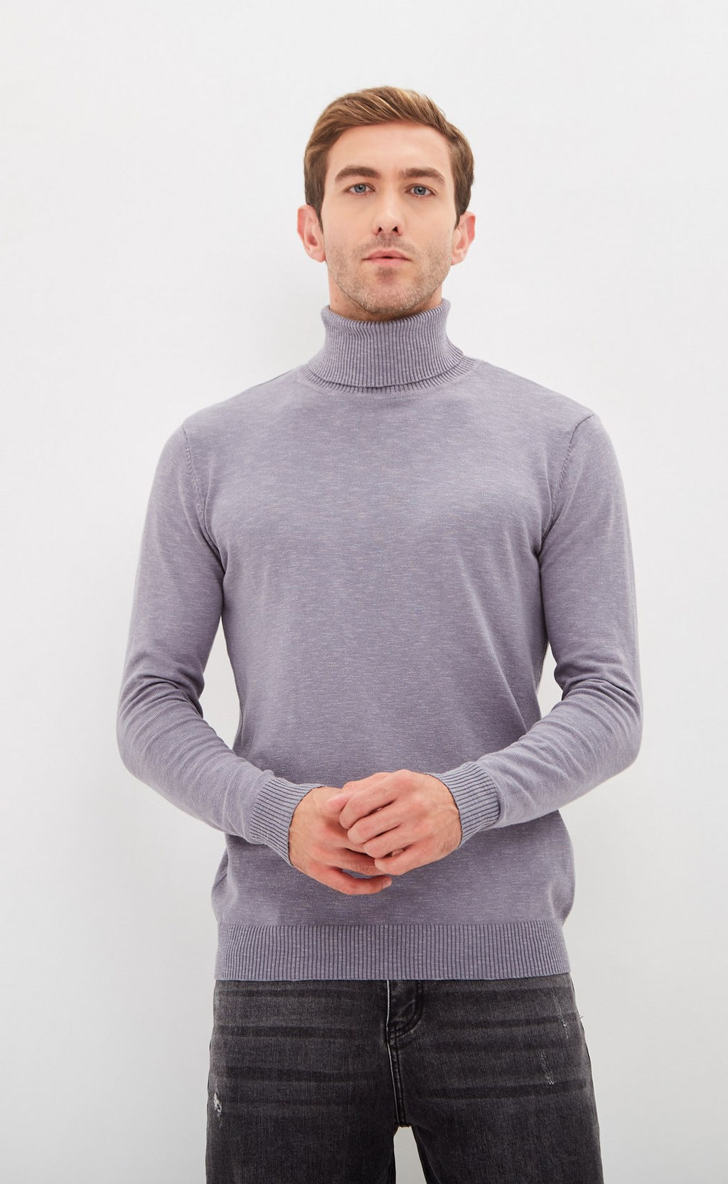 Водолазка F021-15608 grey melange - Fine joyce фото 3