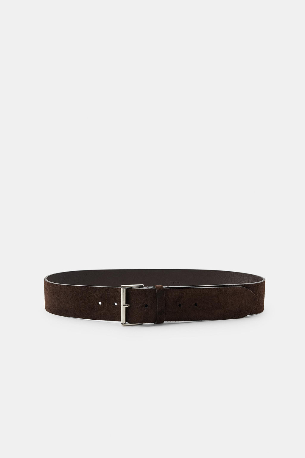 SQUARE BUCKLE SPLIT SUEDE LEATHER BELT - Zara фото 2