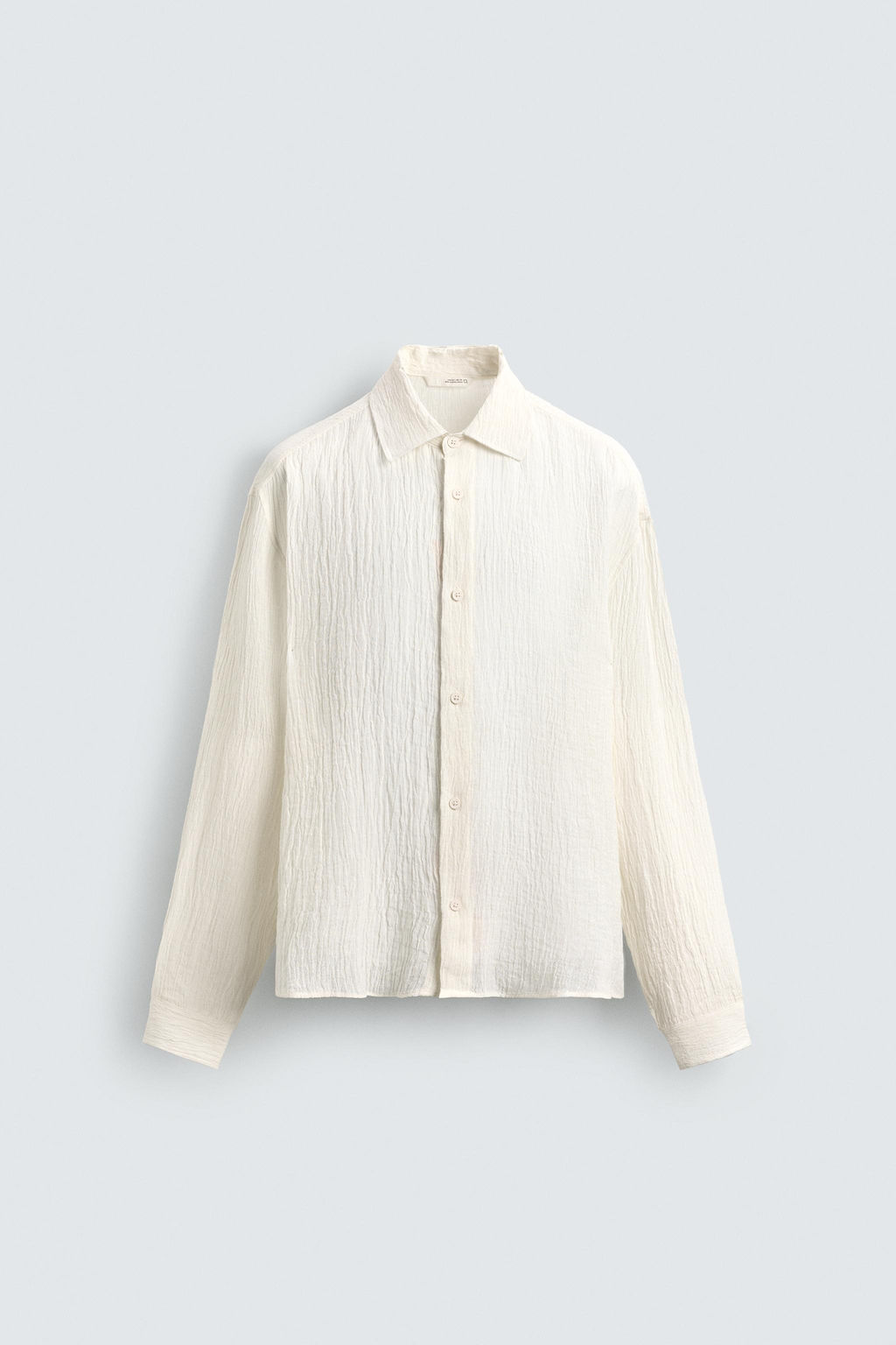 100% CRINKLED LINEN SHIRT - Zara фото 8