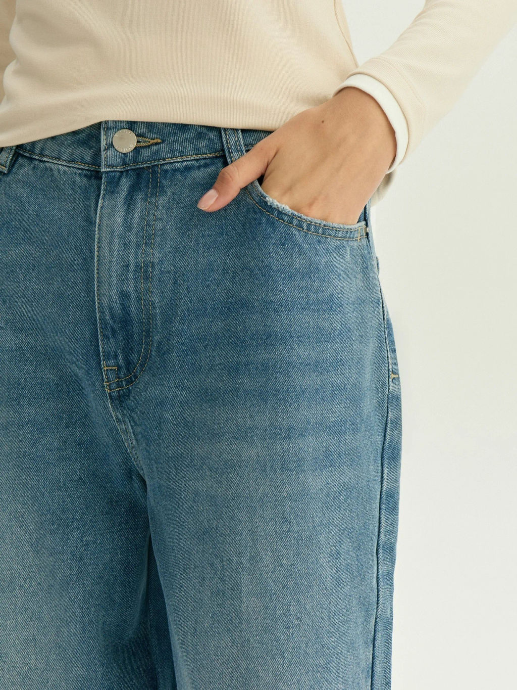 Джинсы Mom Fit 369, D369/skyey