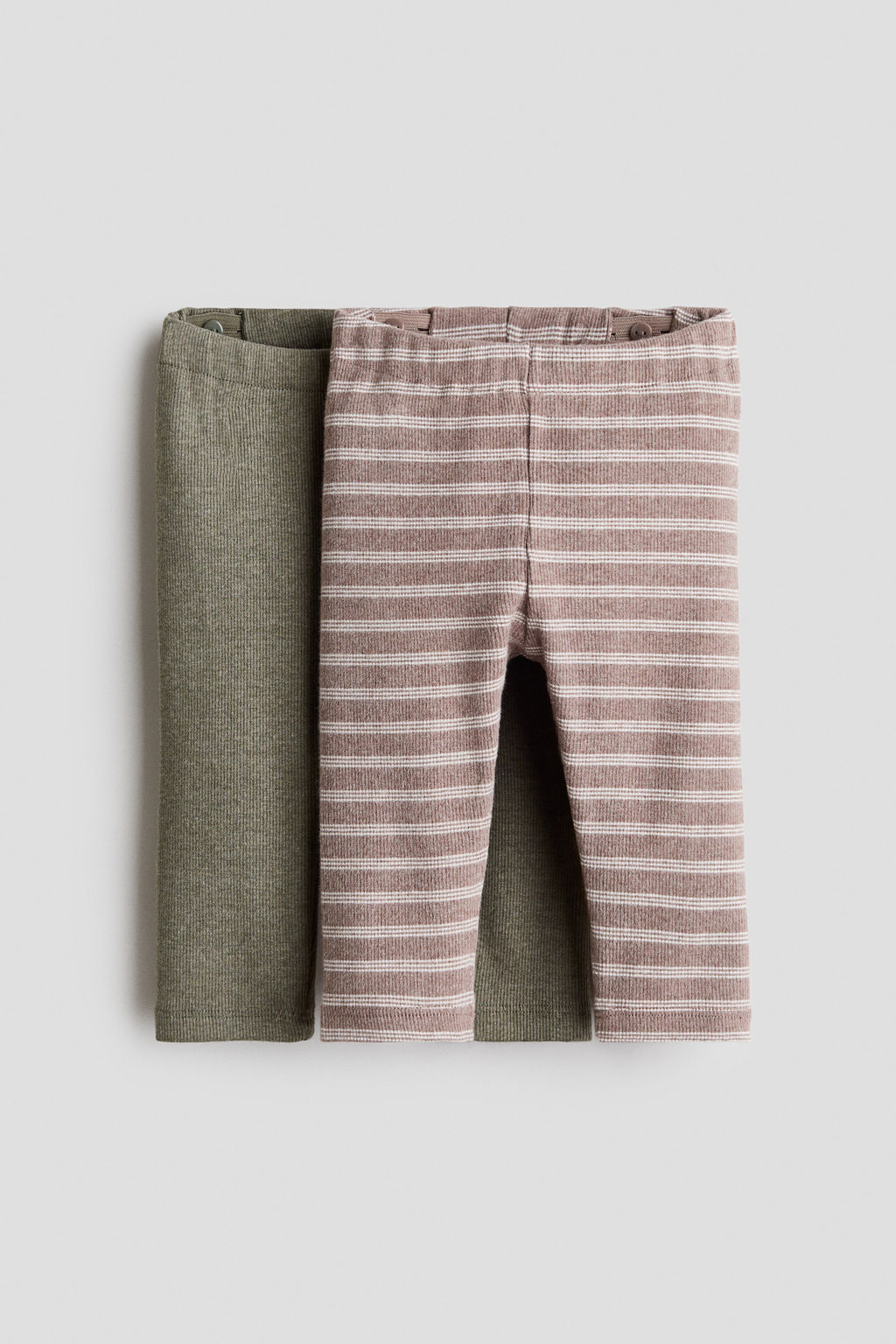Pack de 2 leggings de algod?n acanalado