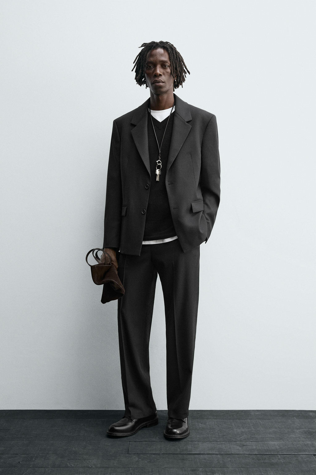 TEXTURED SUIT BLAZER