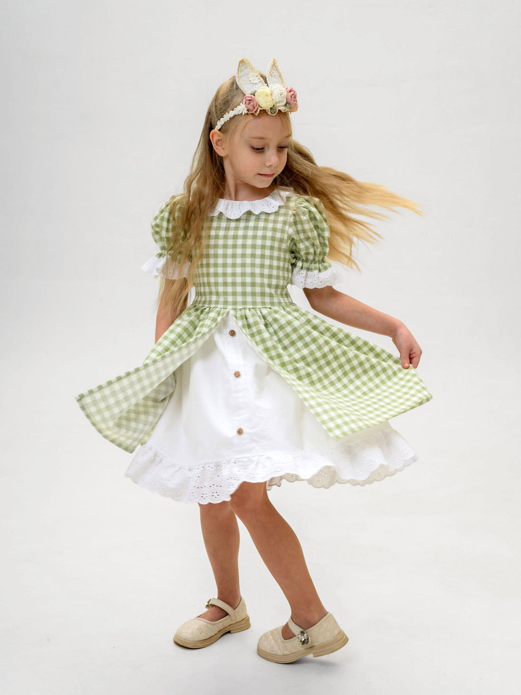 ДЛ 26-4 платье для девочки Забава клетка