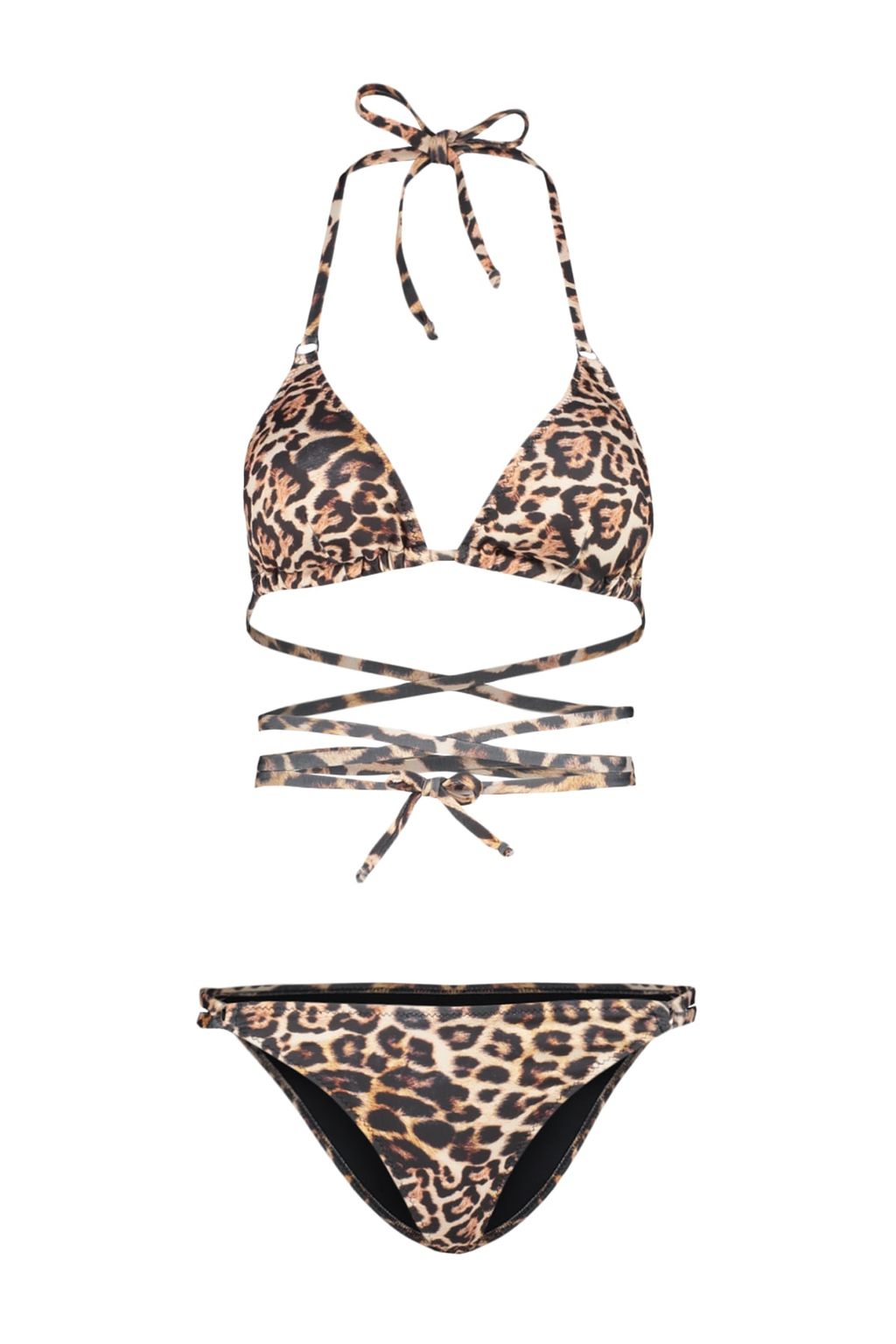 TRENDYOLMILLA Leopar Desenli Ucgen Baglamal? Bikini Tak?m? TBESS23BT00058  фото 14