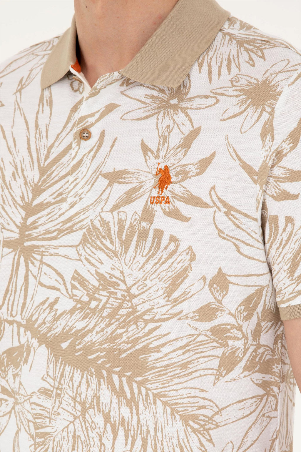 U. S. Polo Assn / Мужская футболка светло-хаки - U.s. polo assn фото 7