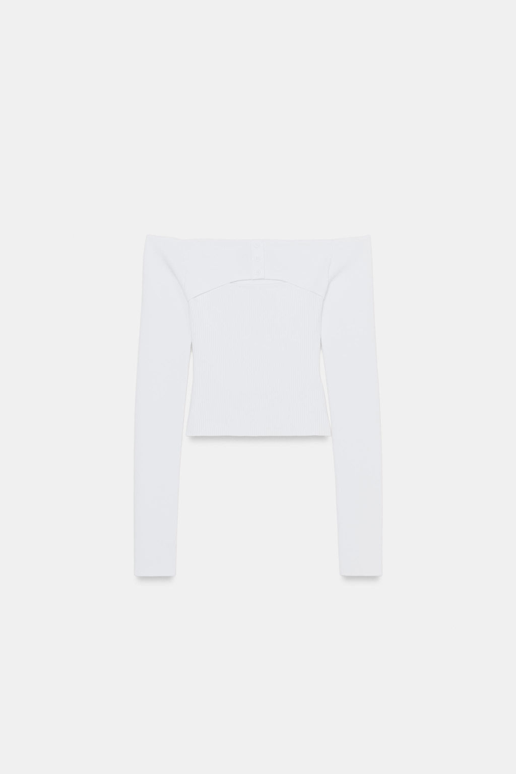 TOP AJUSTADO PUNTO CUT OUT / Blanco - Zara фото 4