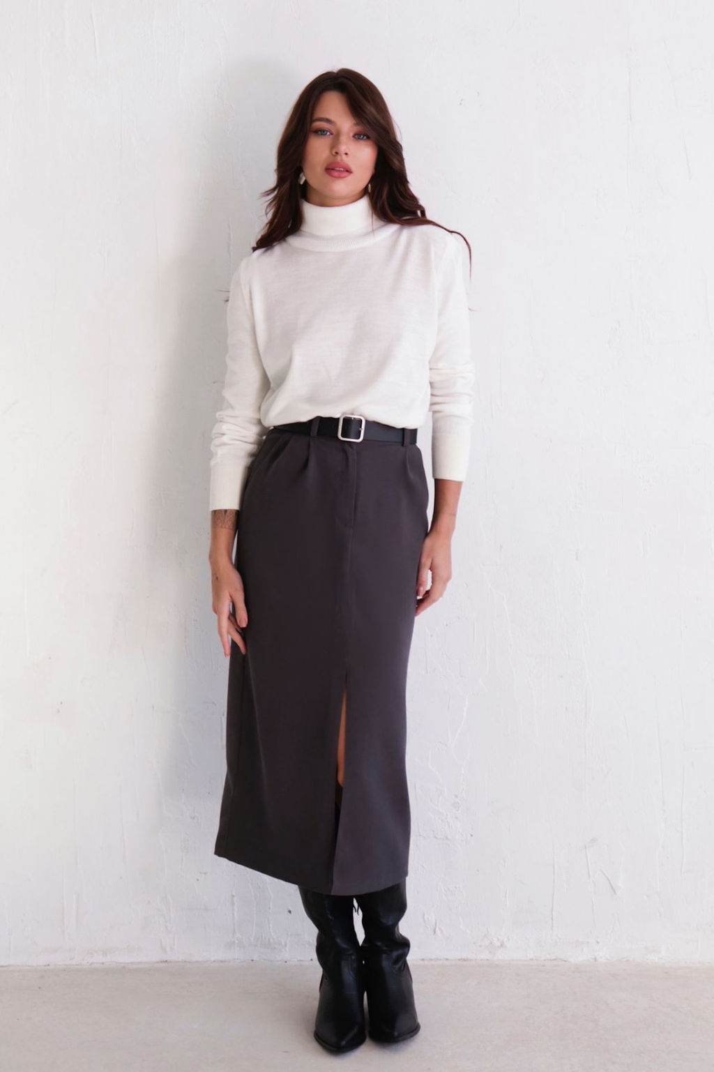 Юбка миди-макси с разрезом спереди - Martichelli фото 48