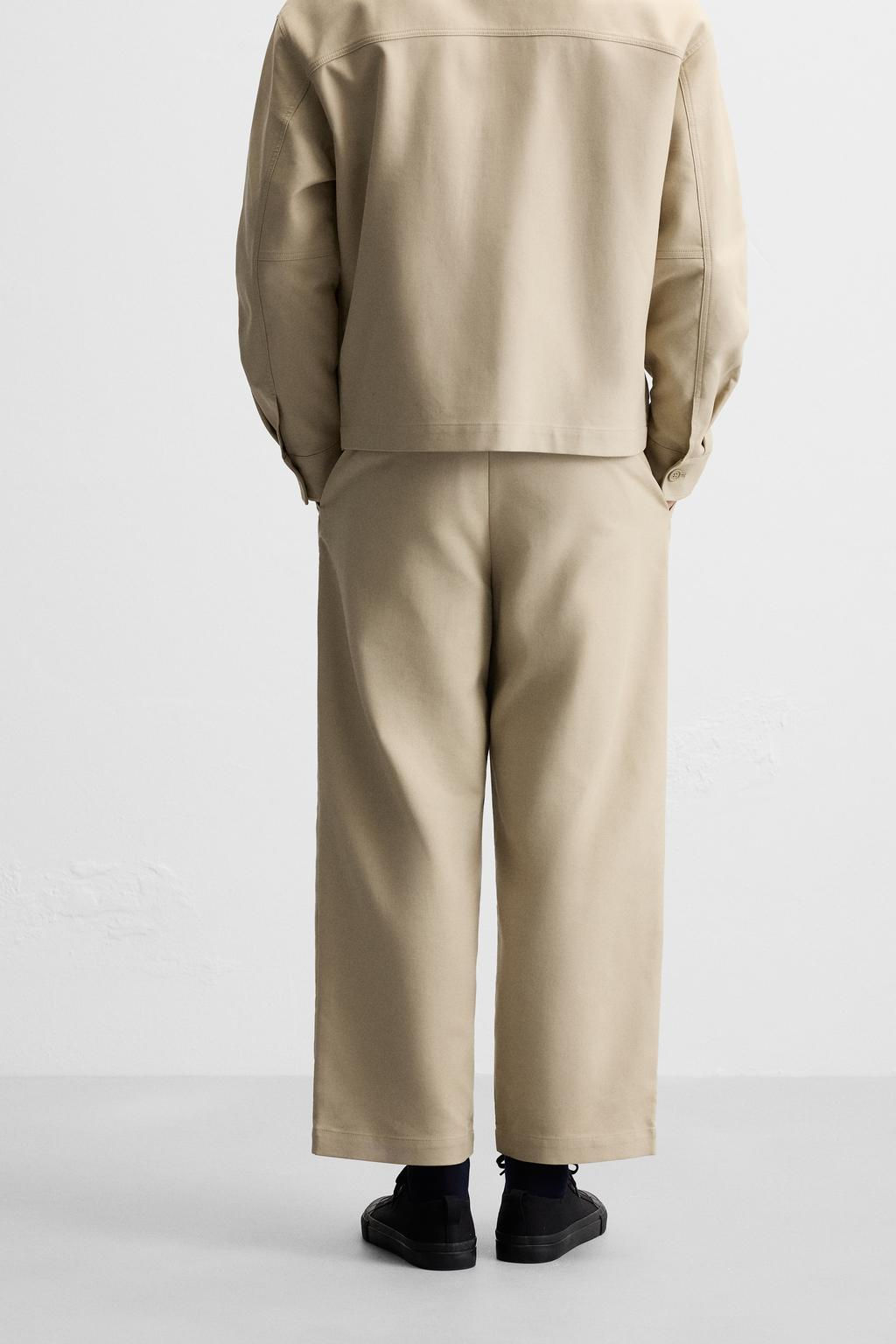 STRAIGHT-LEG PLEATED TROUSERS - Zara фото 3