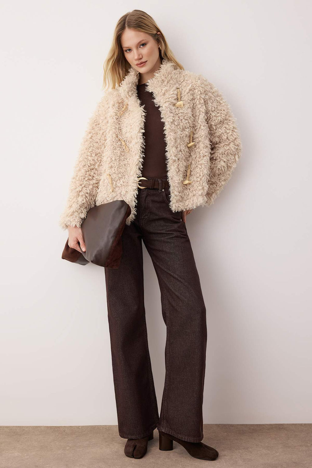 Ekru Regular Kal?p Coban Kapamal? Kurk Mont TWOAW26MO00019 - Trendyolmilla фото 4