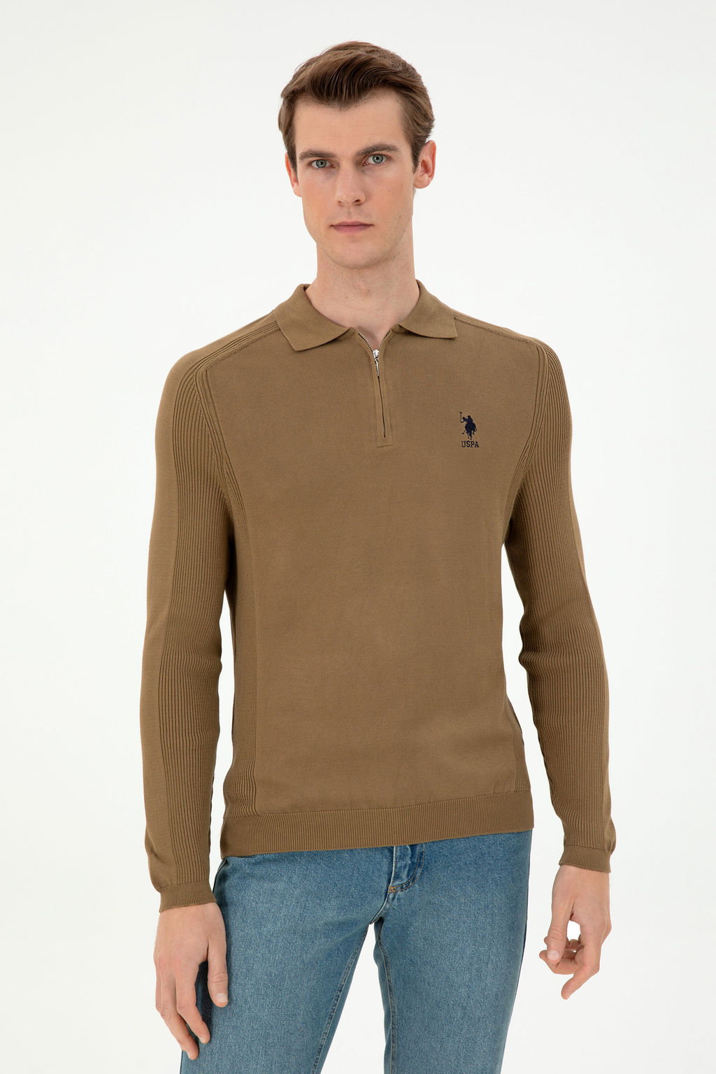 Мужской свитер цвета хаки Неожиданная скидка в корзине - U.s. polo assn фото 10