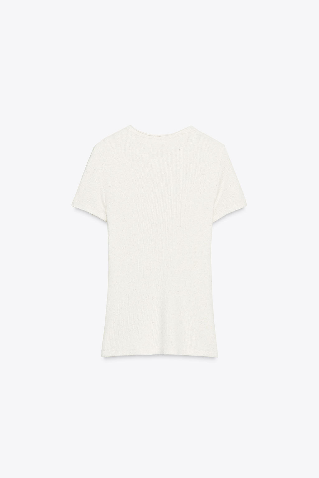 RIBBED T-SHIRT WITH TEXT - Zara фото 11