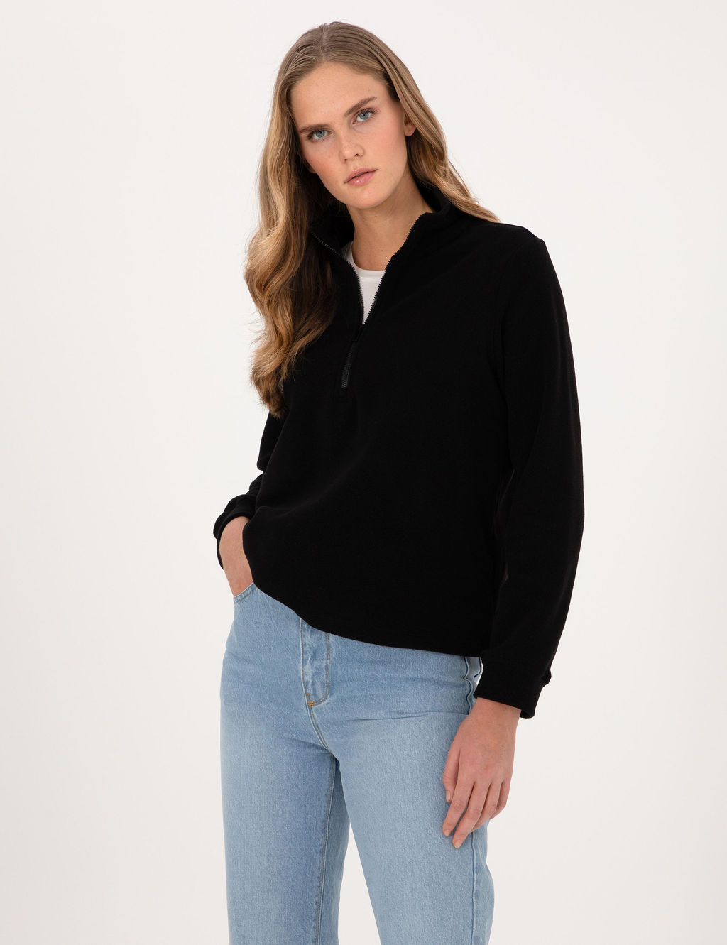 Siyah Comfort Fit Sweatshirt
