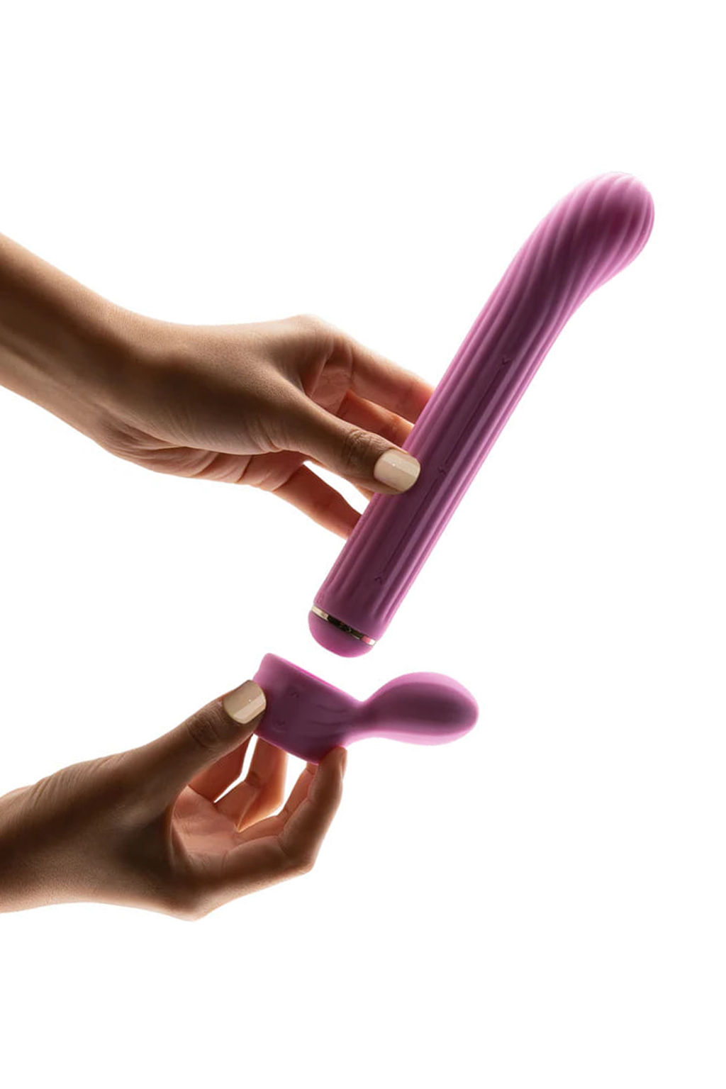 Вибратор со сменными насадками OTOUCH Magic Stick S1 Plus, силикон, розовый, 21,5 см