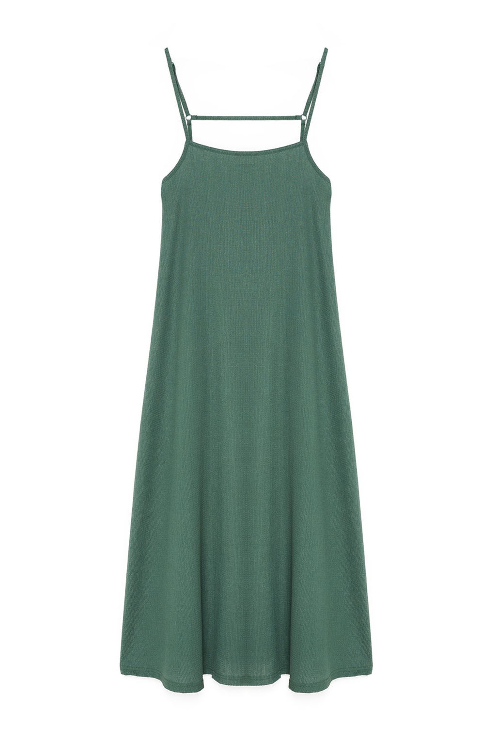 TRENDYOLMILLA Siyah Ayarlanabilir Ask?l? A-Line Burumcuk/Dokulu Orme Maxi Elbise TWOSS24EL00060  фото 34
