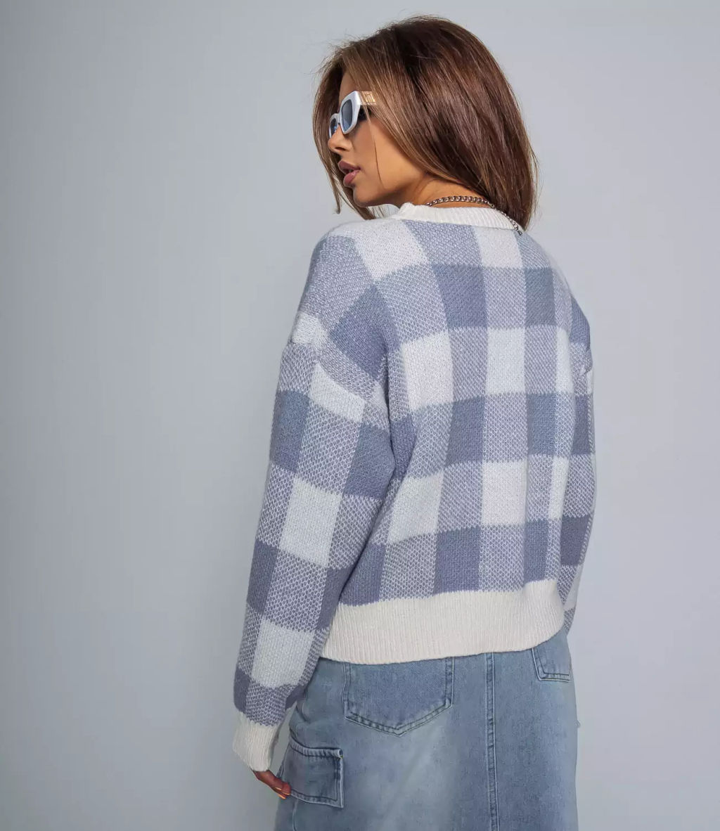 Свитер #КТ22221, голубой - Dommod фото 4