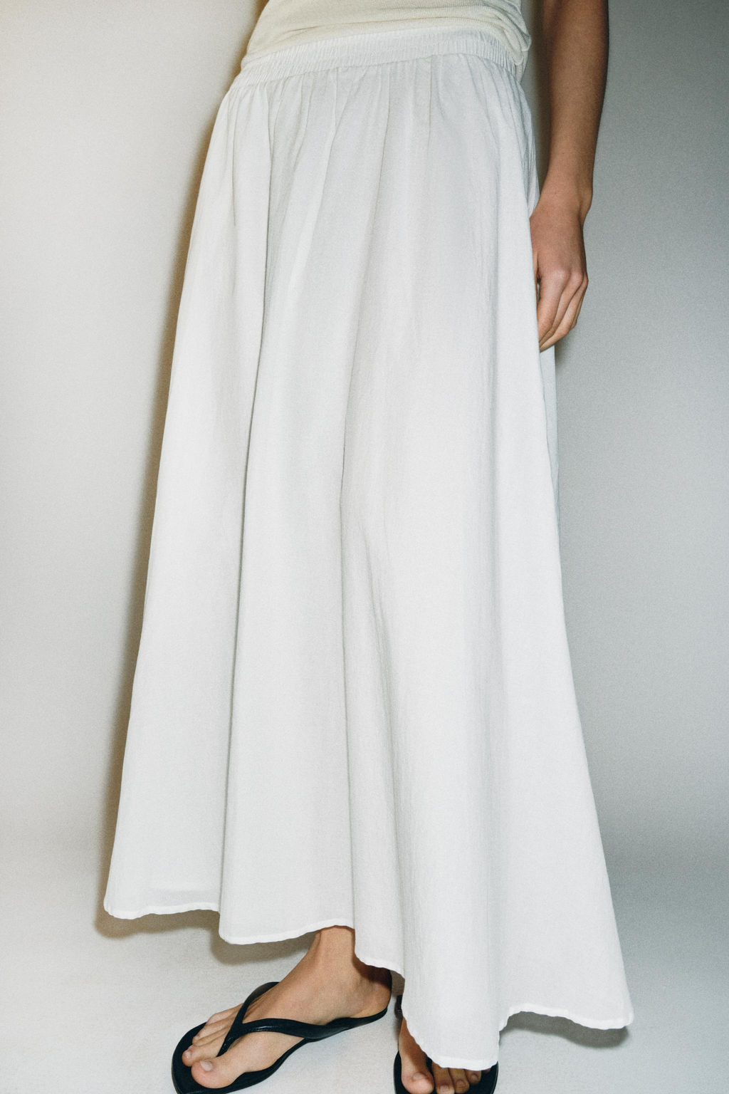 FALDA MIDI CAPA / Blanco - Zara фото 2