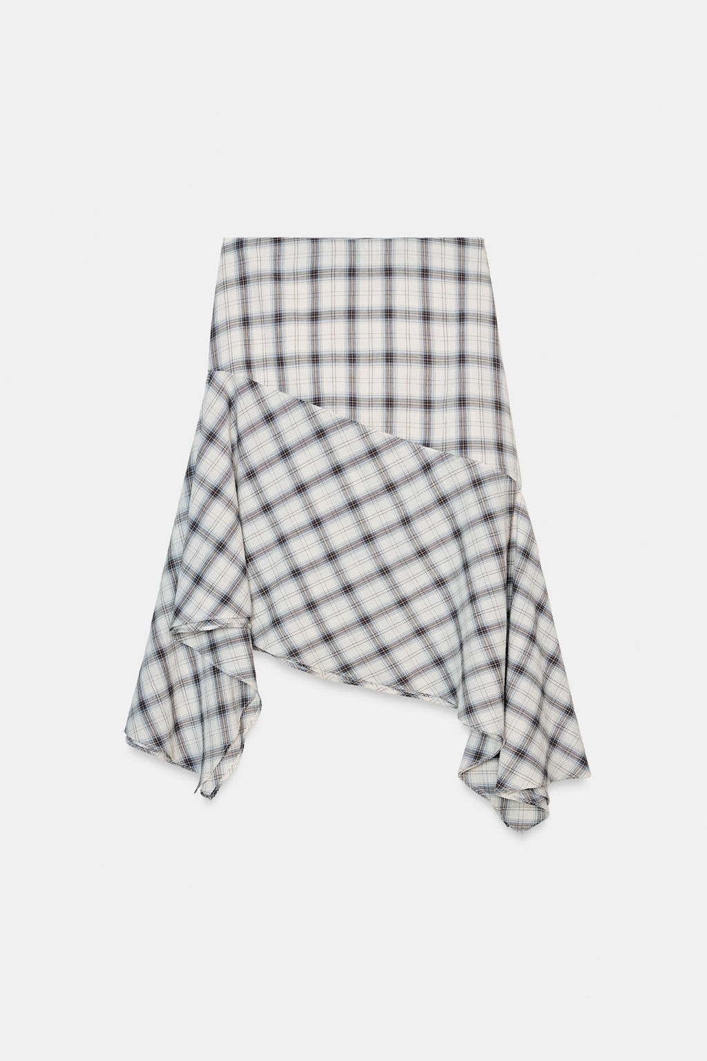 ASYMMETRIC CHECK SKIRT - Zara фото 3