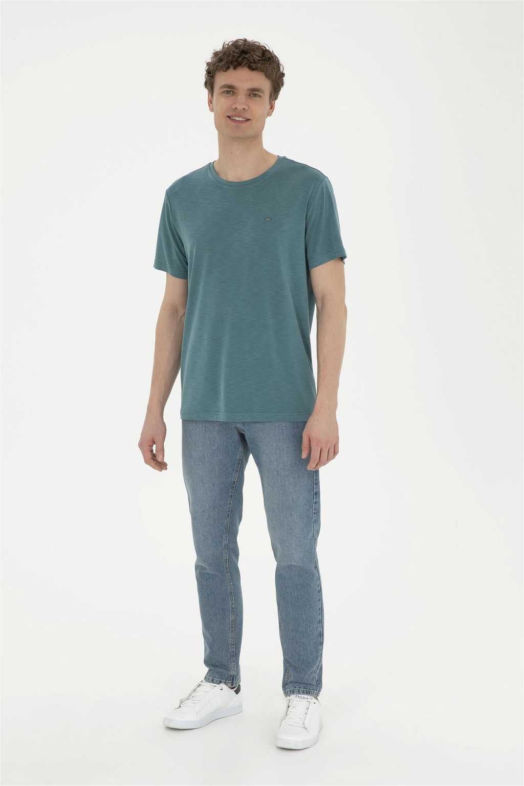 Мужская темно-зеленая базовая футболка - U.s. polo assn фото 4