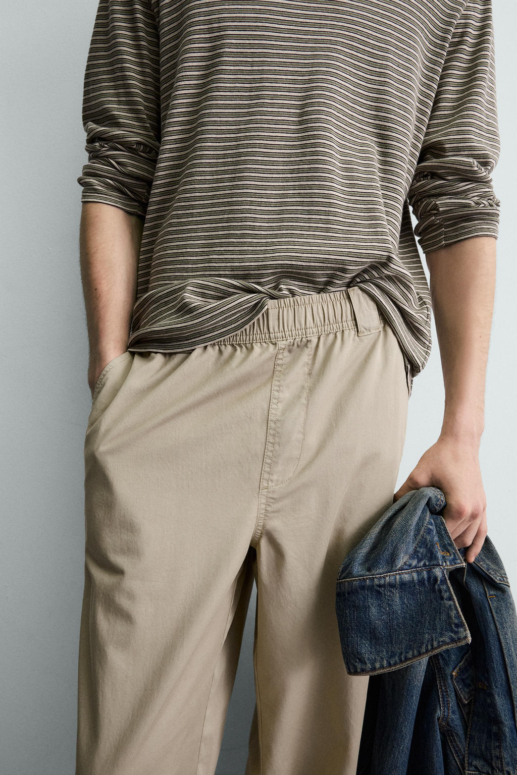 PANTAL?N RELAXED FIT ALGOD?N / Tostado - Zara фото 5