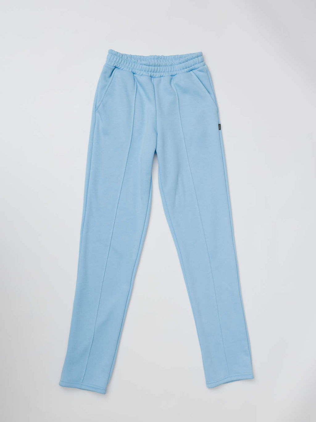 Женский костюм, интерсофт, свитшот и брюки прямые со стрелками, голубой - Knitka wear фото 7