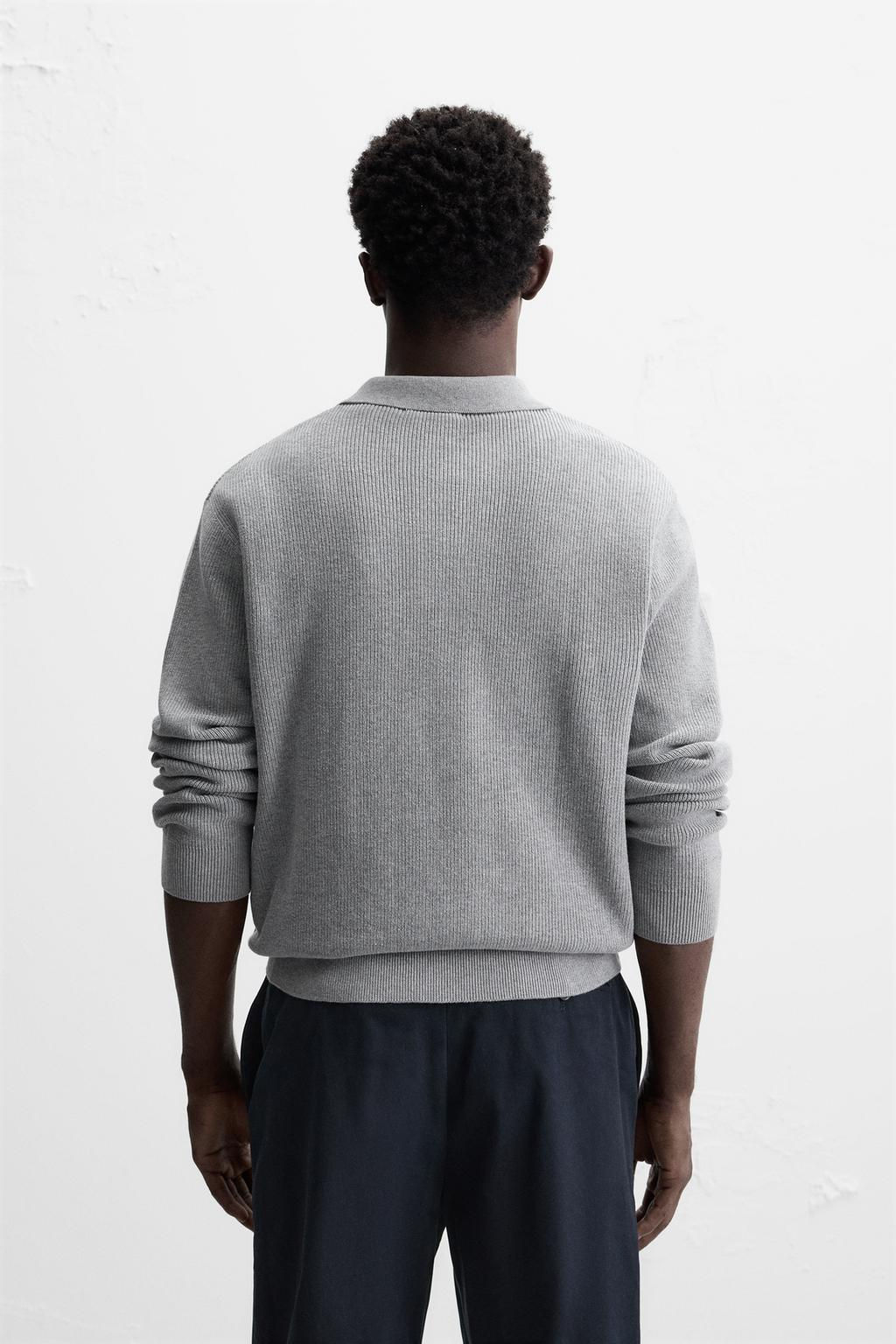 PURL KNIT POLO SHIRT - Zara фото 19