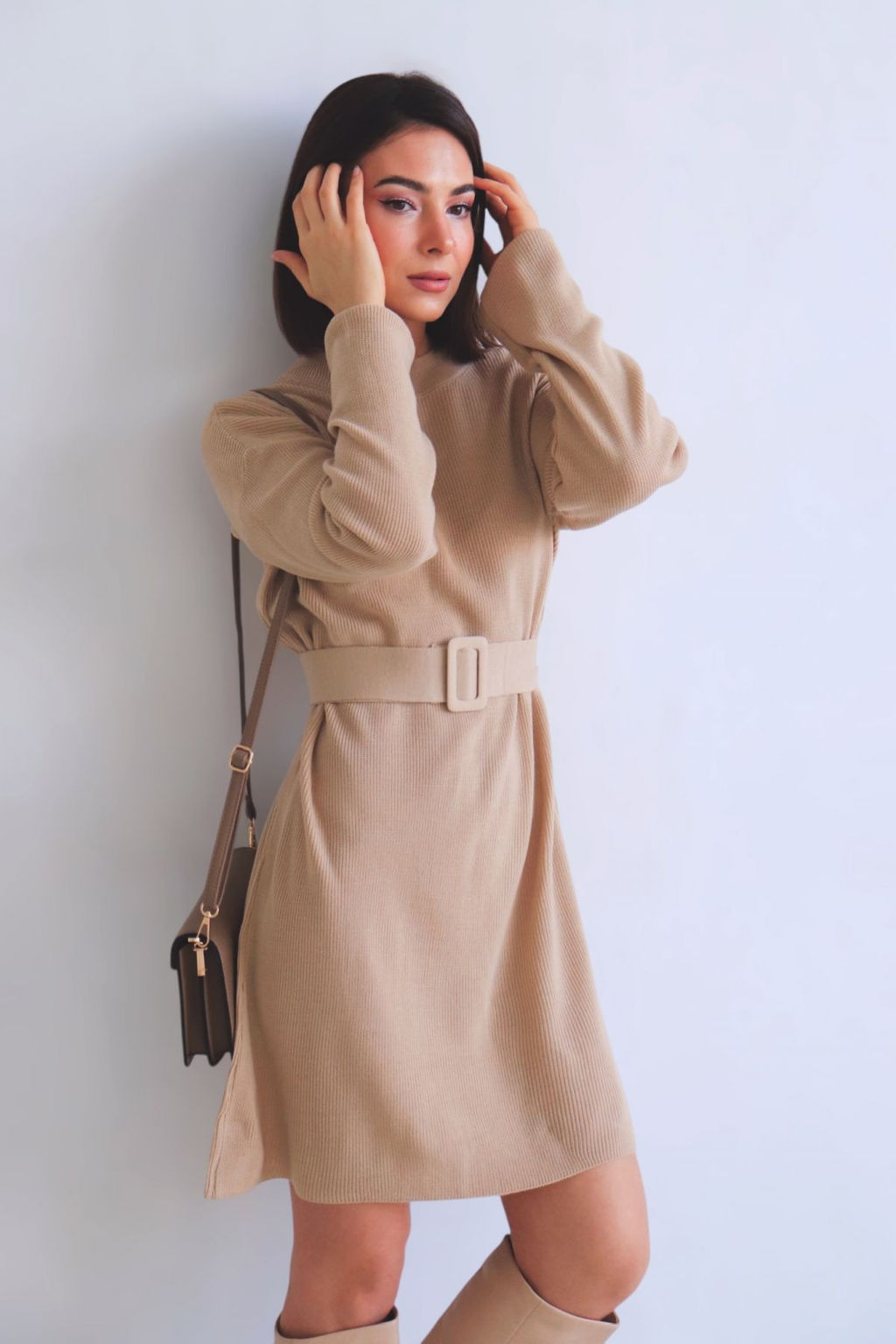 Martichelli Платье вязаное бежевое  фото 6