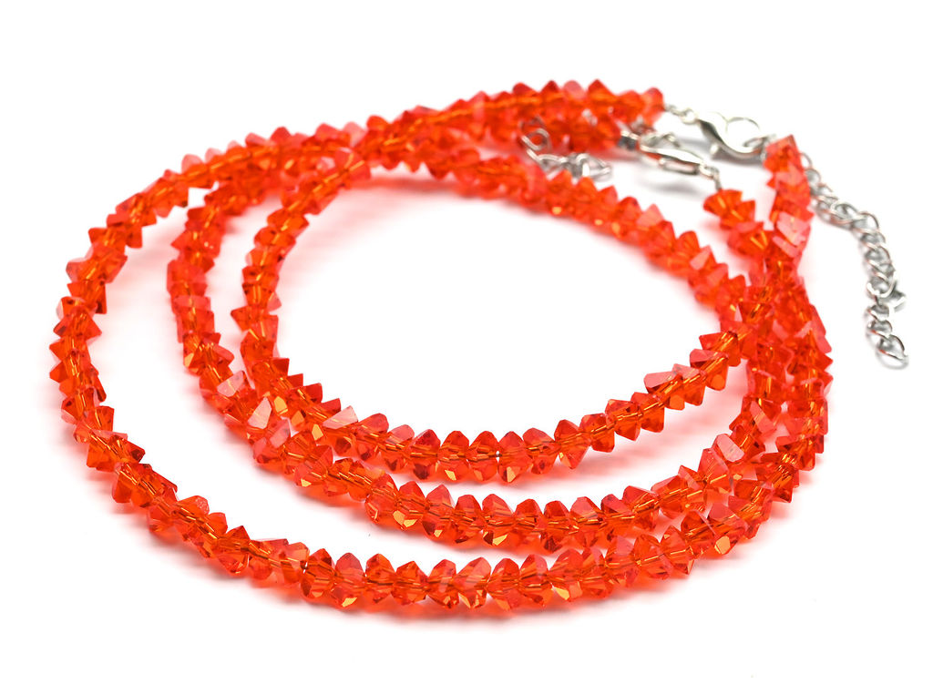 Чокер на шею женский из циркона огранка 4мм цв.зеленый хамелеон, 38см - Радуга камня фото 35