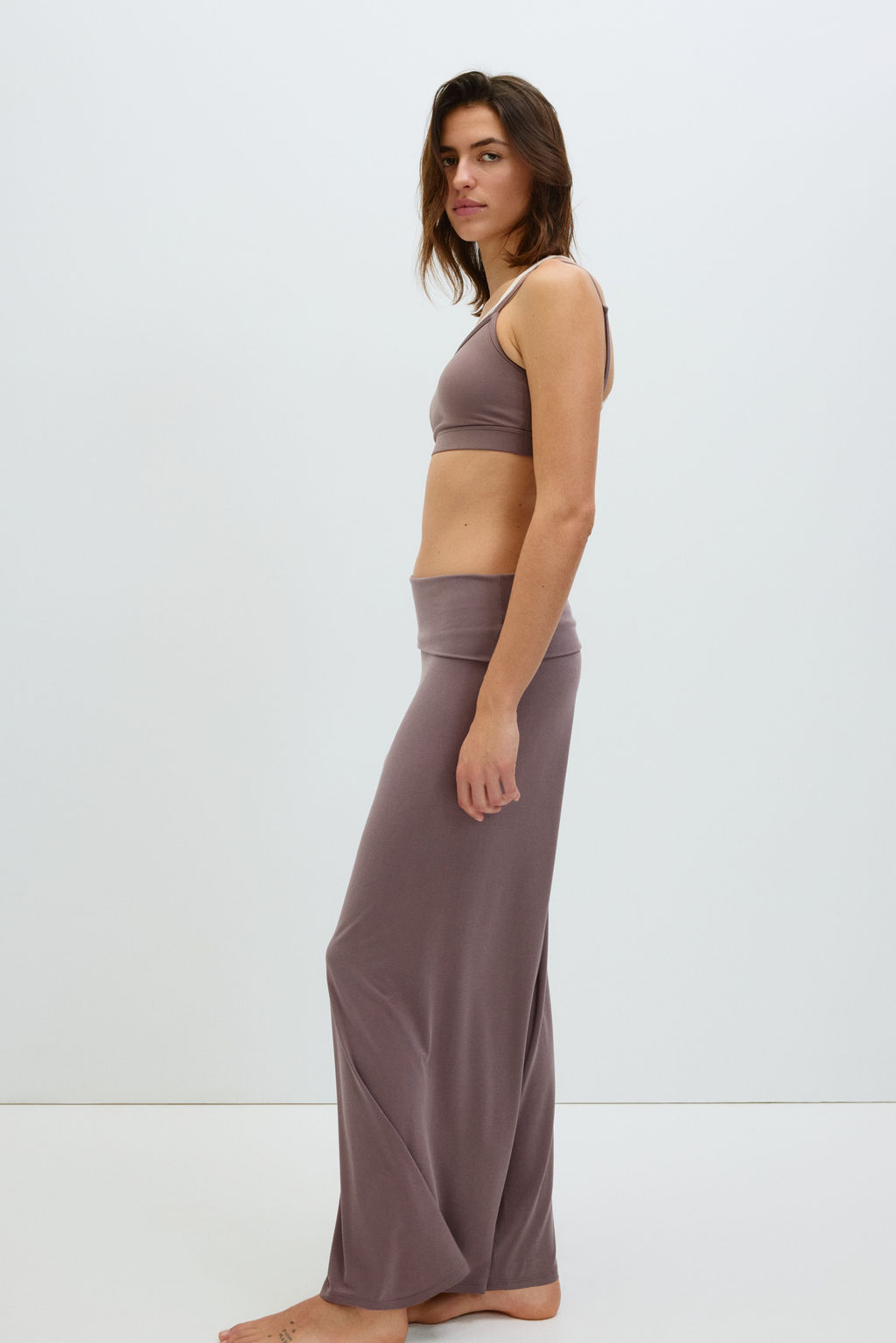 Pantal?n de yoga con cintura plegable - H&m фото 3