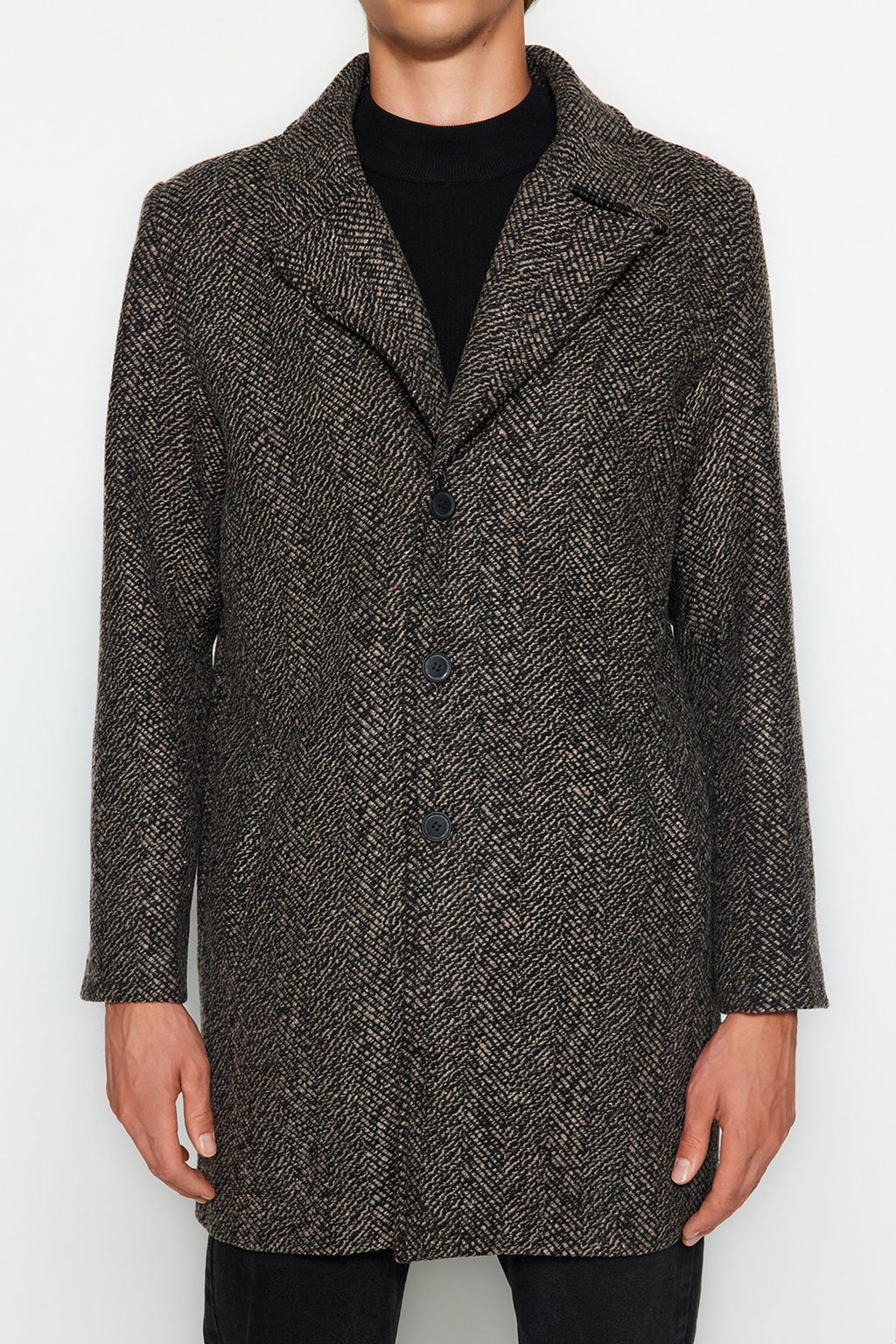 TRENDYOL MAN Siyah Erkek Regular Fit K?sl?k Kase Kaban TMNAW24KB00003 - Trendyolmilla фото 4