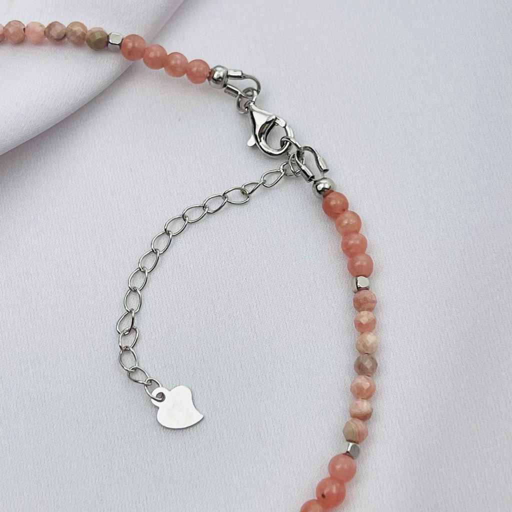 Чокер из Родохрозита с кулоном 38 см +