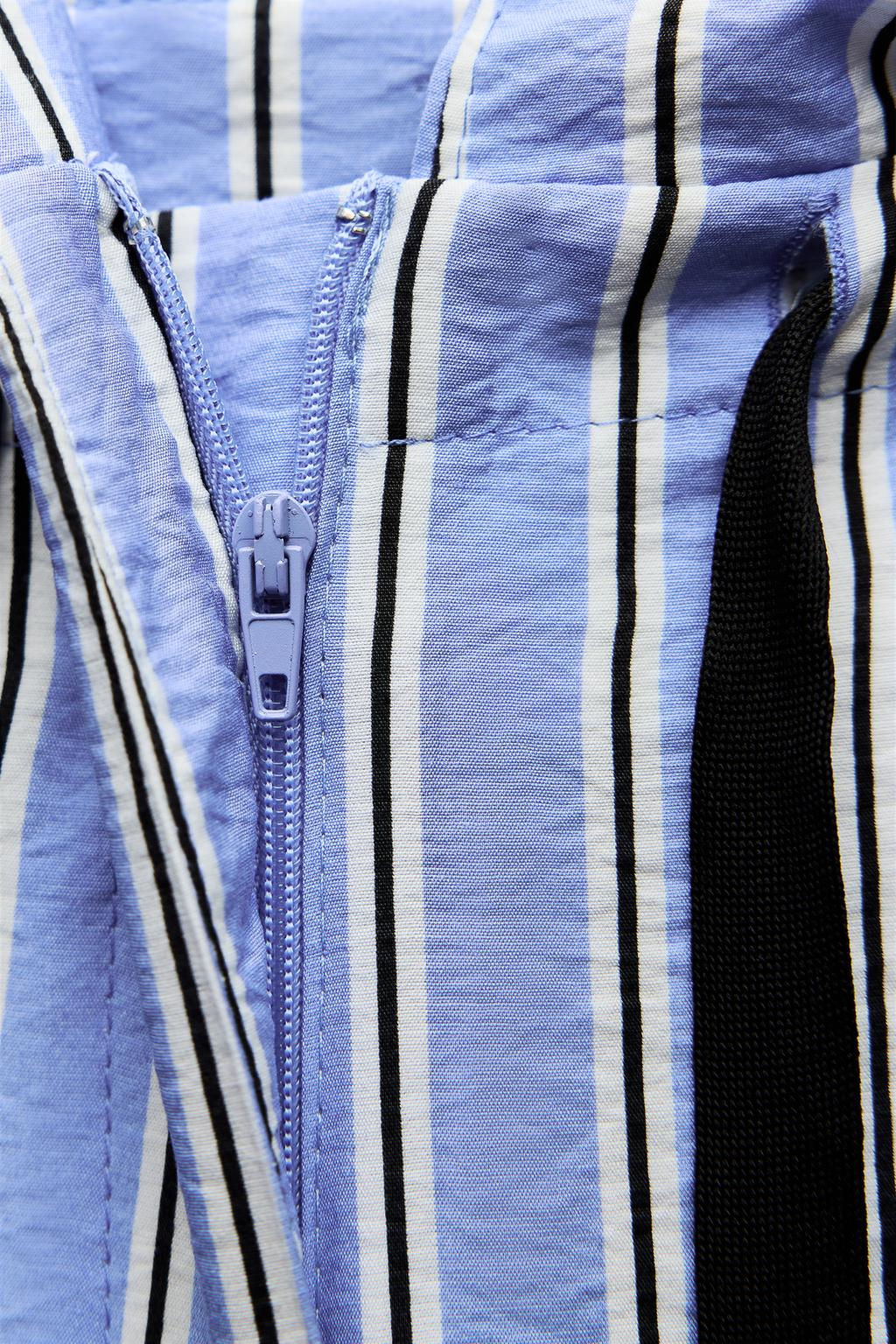 STRIPED TROUSERS WITH TURN-DOWN WAIST - Zara фото 5