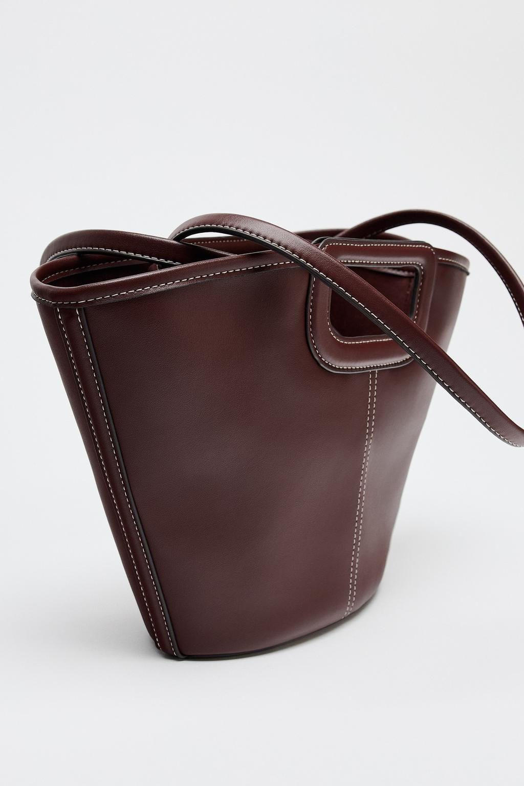 TOPSTITCHED TOTE BAG - Zara фото 3
