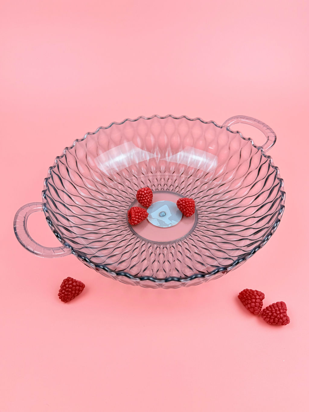 Цена за 2 шт. Фруктовница с ручками 22см (пластик) цвет микс OLS-033А-5