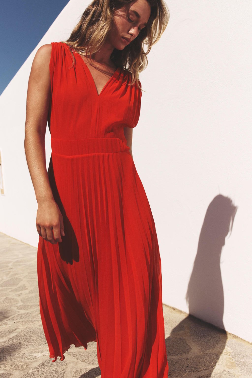 PLEATED MIDI DRESS - Zara фото 7