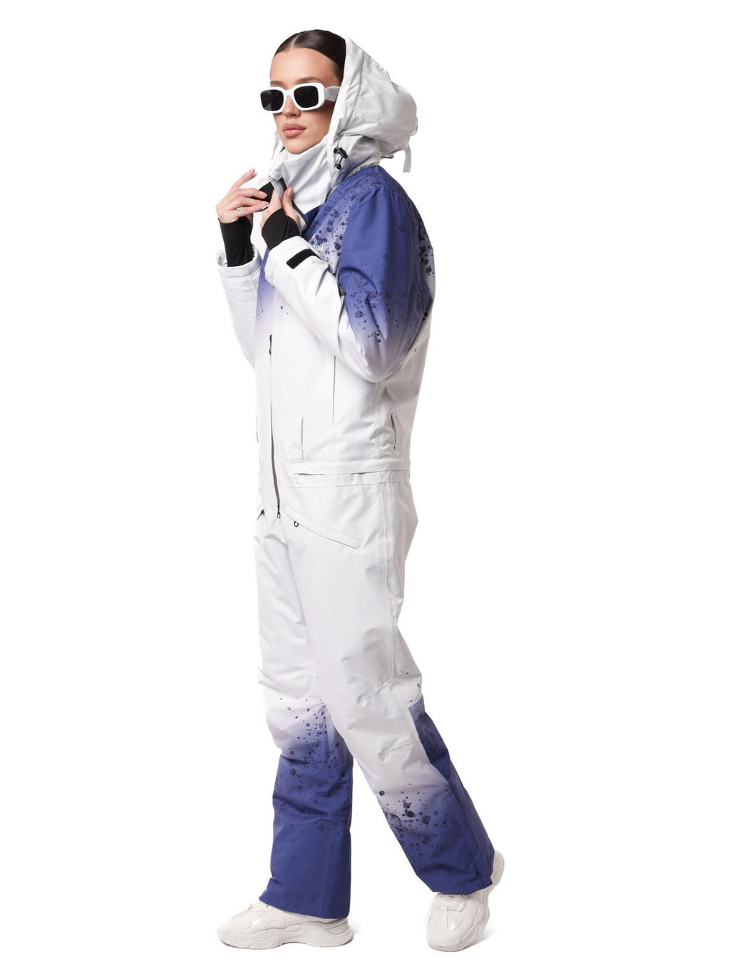 Комбинезон BB-0525 Бело-фиолетовый