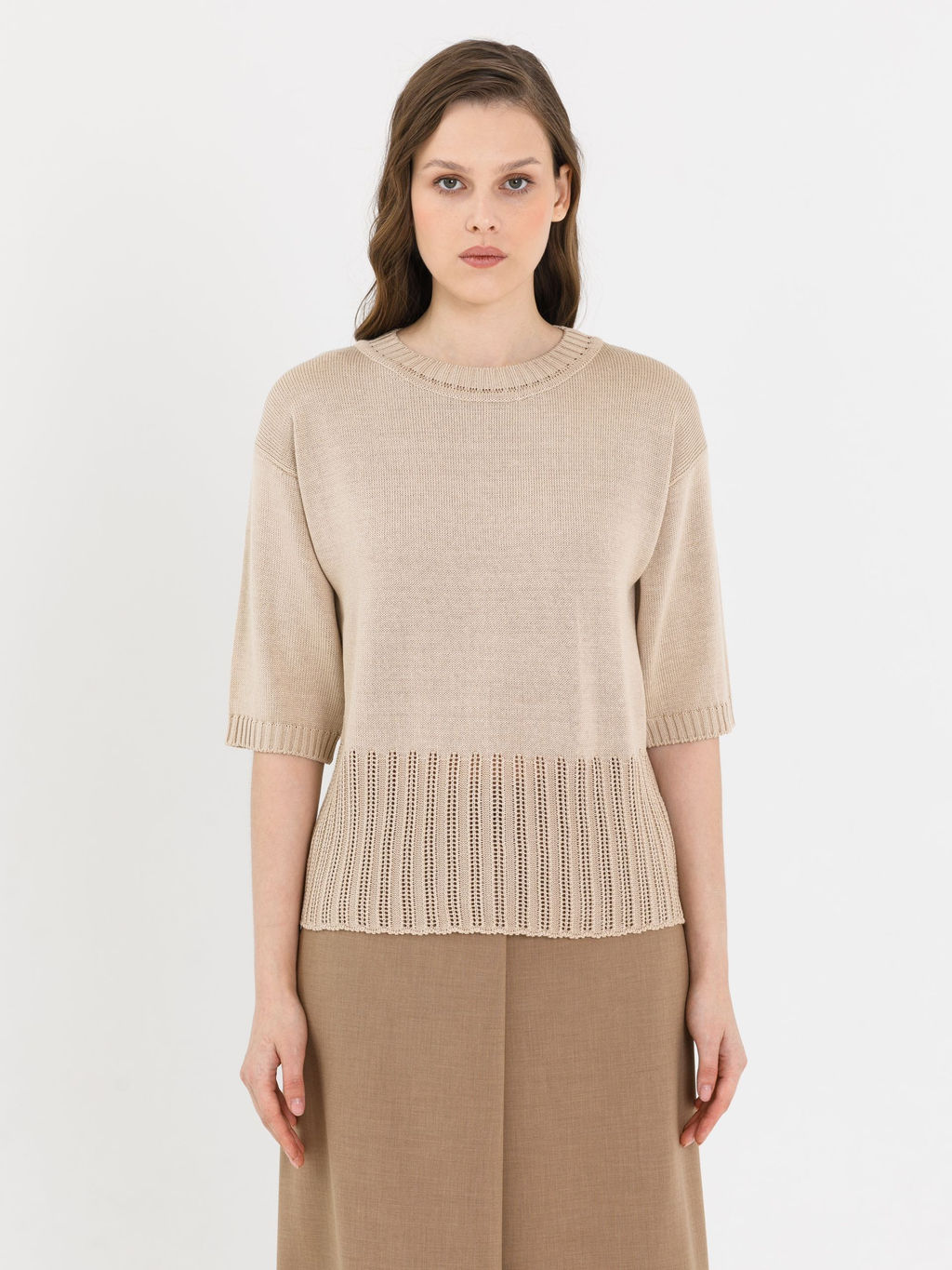 Блузка вязаная